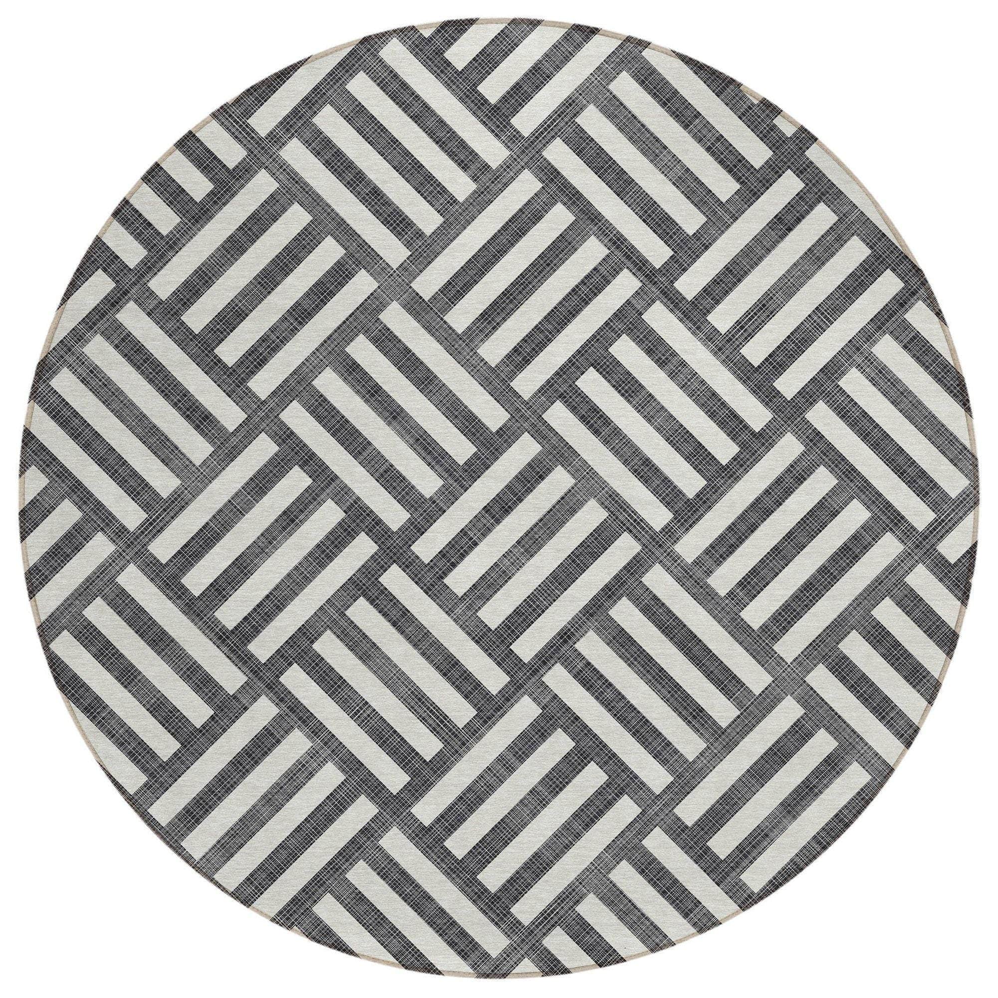 Machine Made ACN620 Black Rugs