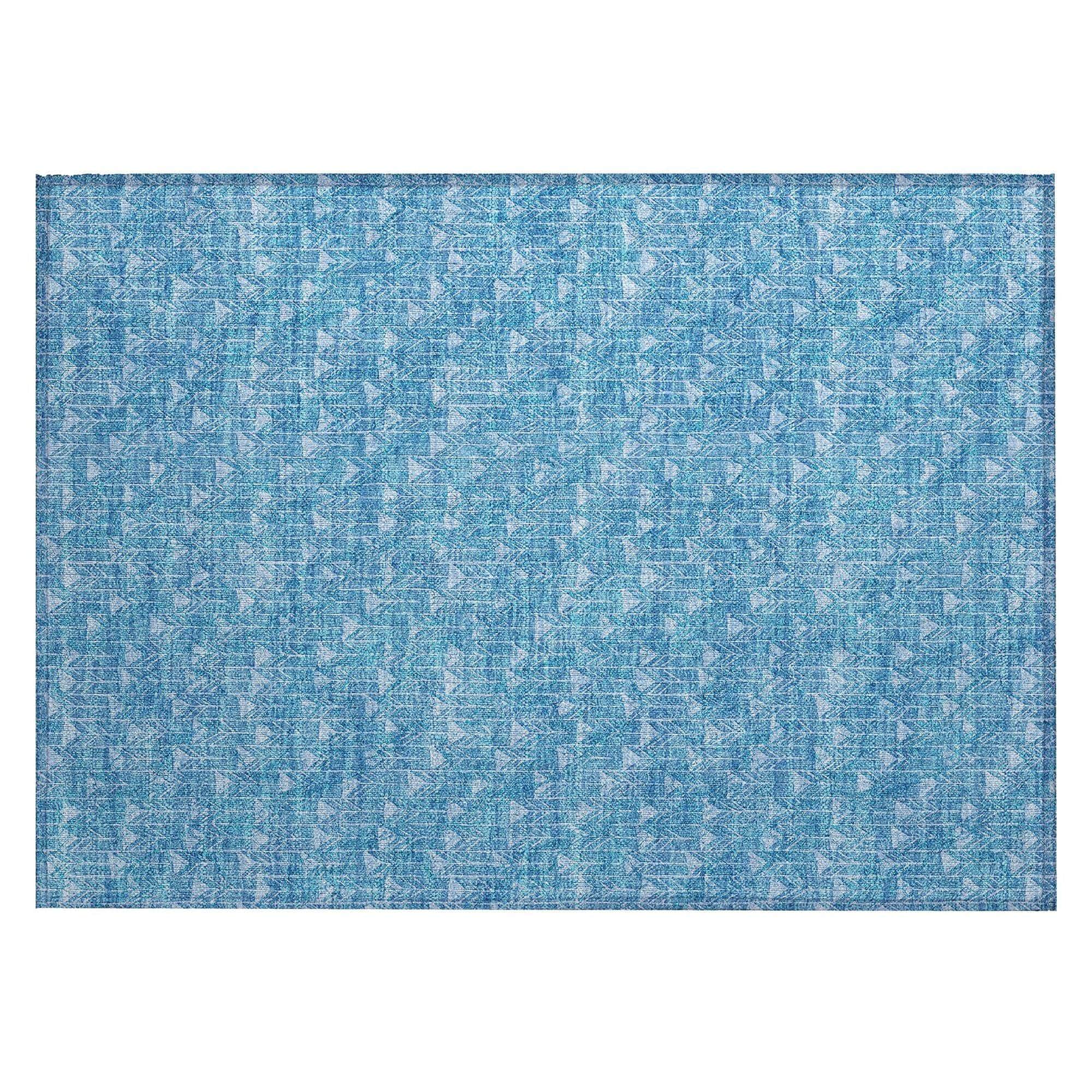 Machine Made ACN514 Blue Rugs