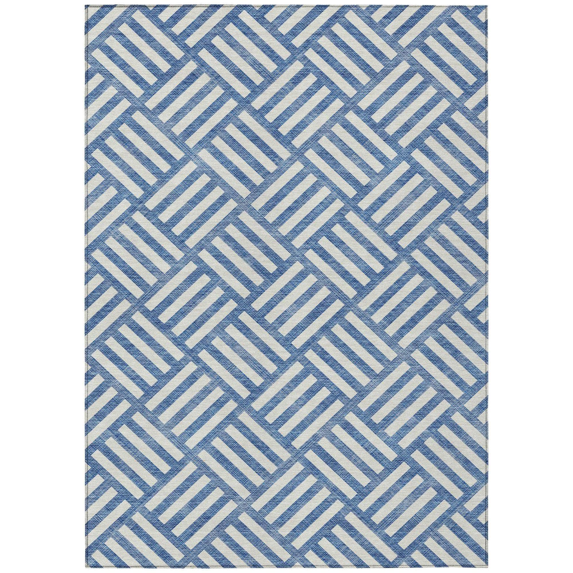 Machine Made ACN620 Blue Rugs