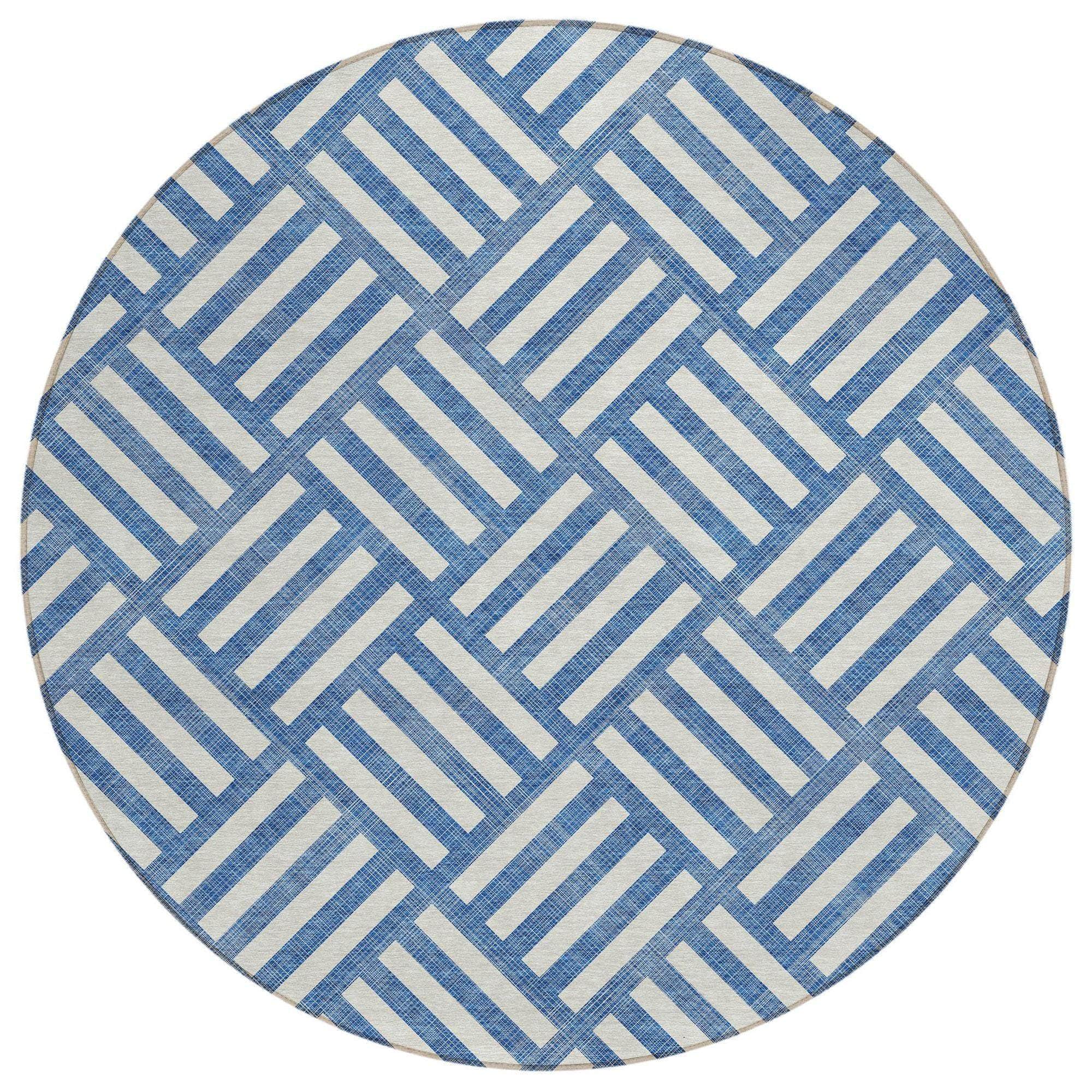 Machine Made ACN620 Blue Rugs