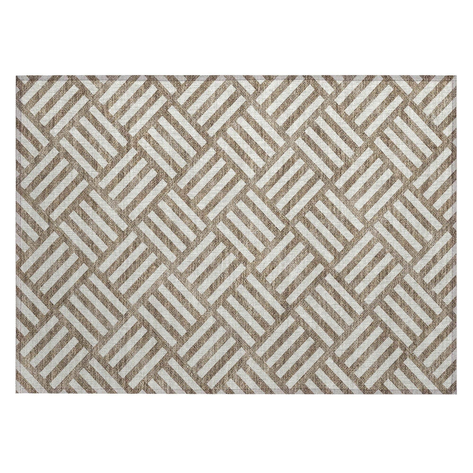 Machine Made ACN620 Brown Rugs