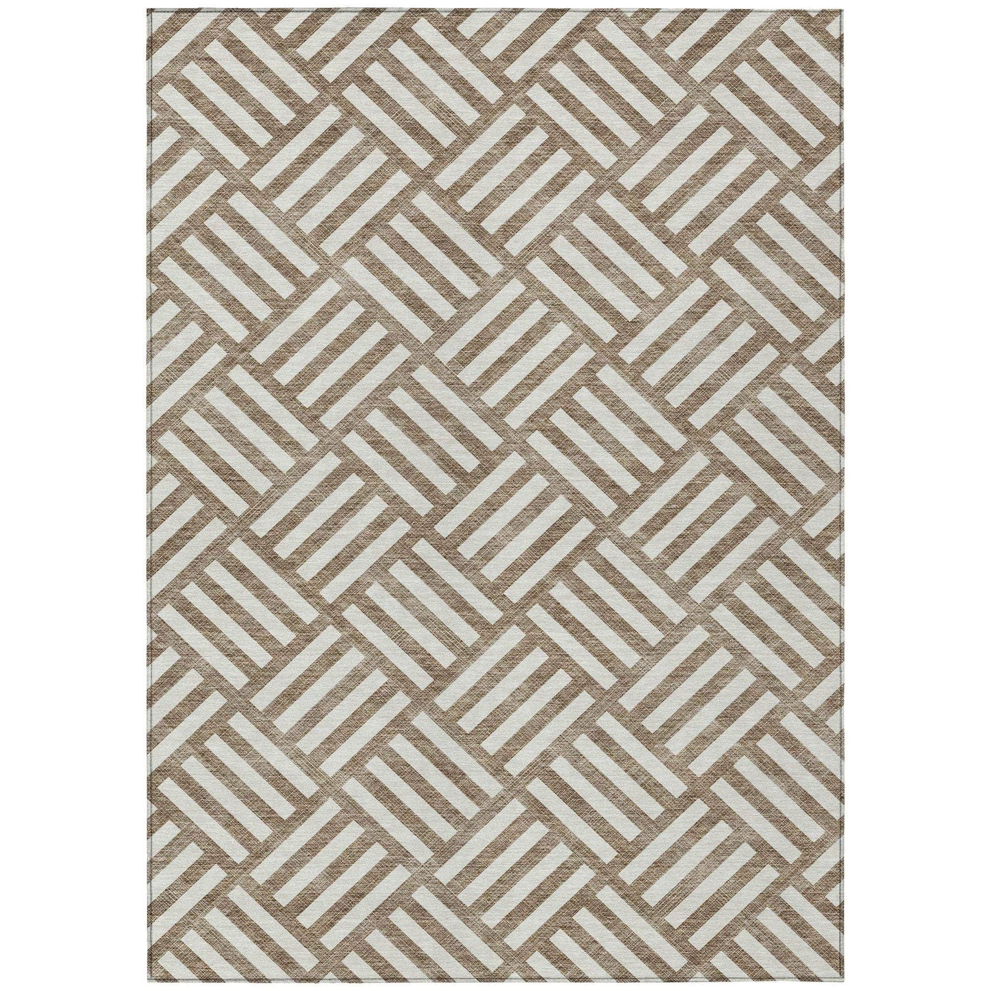 Machine Made ACN620 Brown Rugs