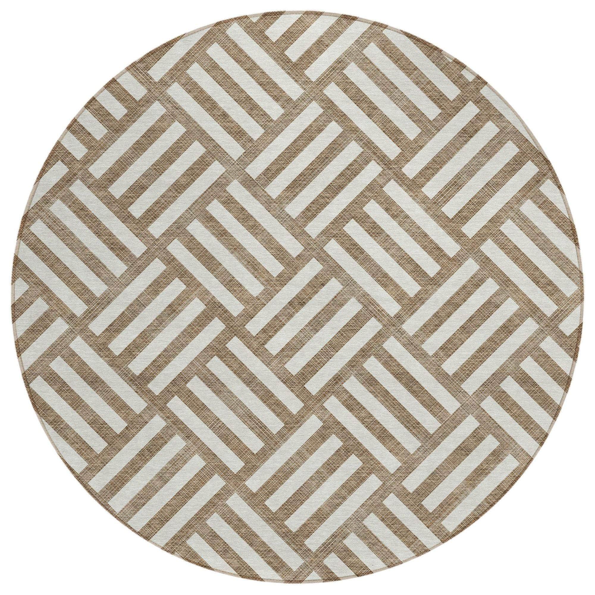 Machine Made ACN620 Brown Rugs