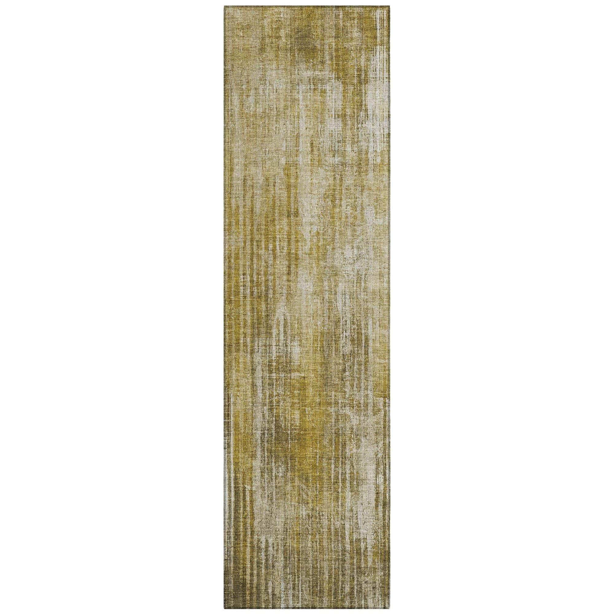 Machine Washable Brown Rug - Indoor / Outdoor - Kids / Pet Friendly Stripes Print Rug