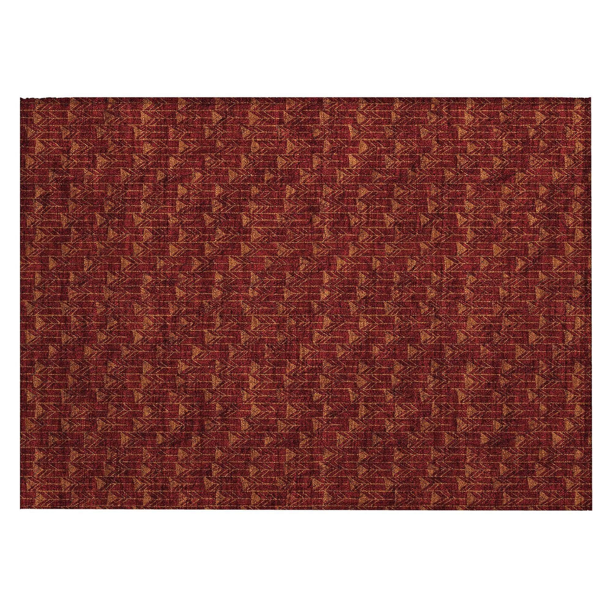 Machine Made ACN514 Burgundy Red Rugs