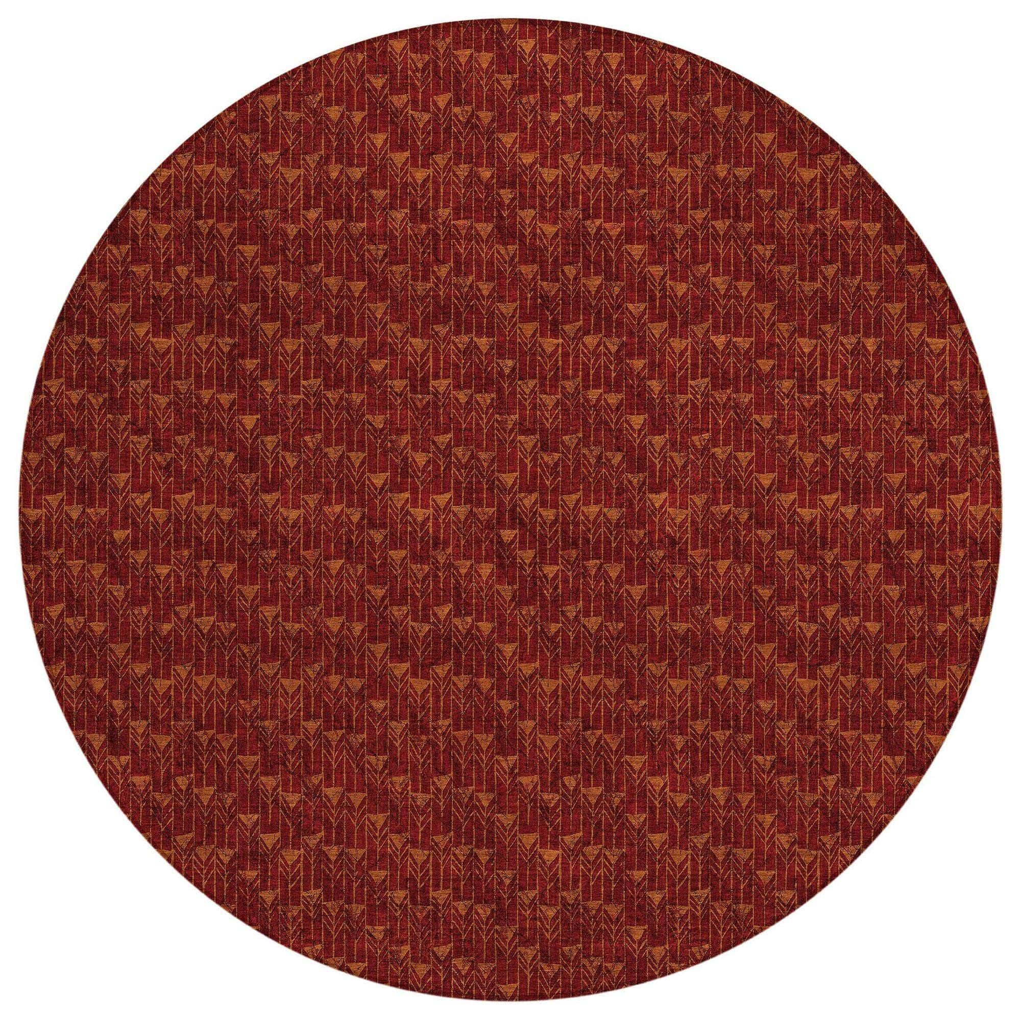 Machine Made ACN514 Burgundy Red Rugs