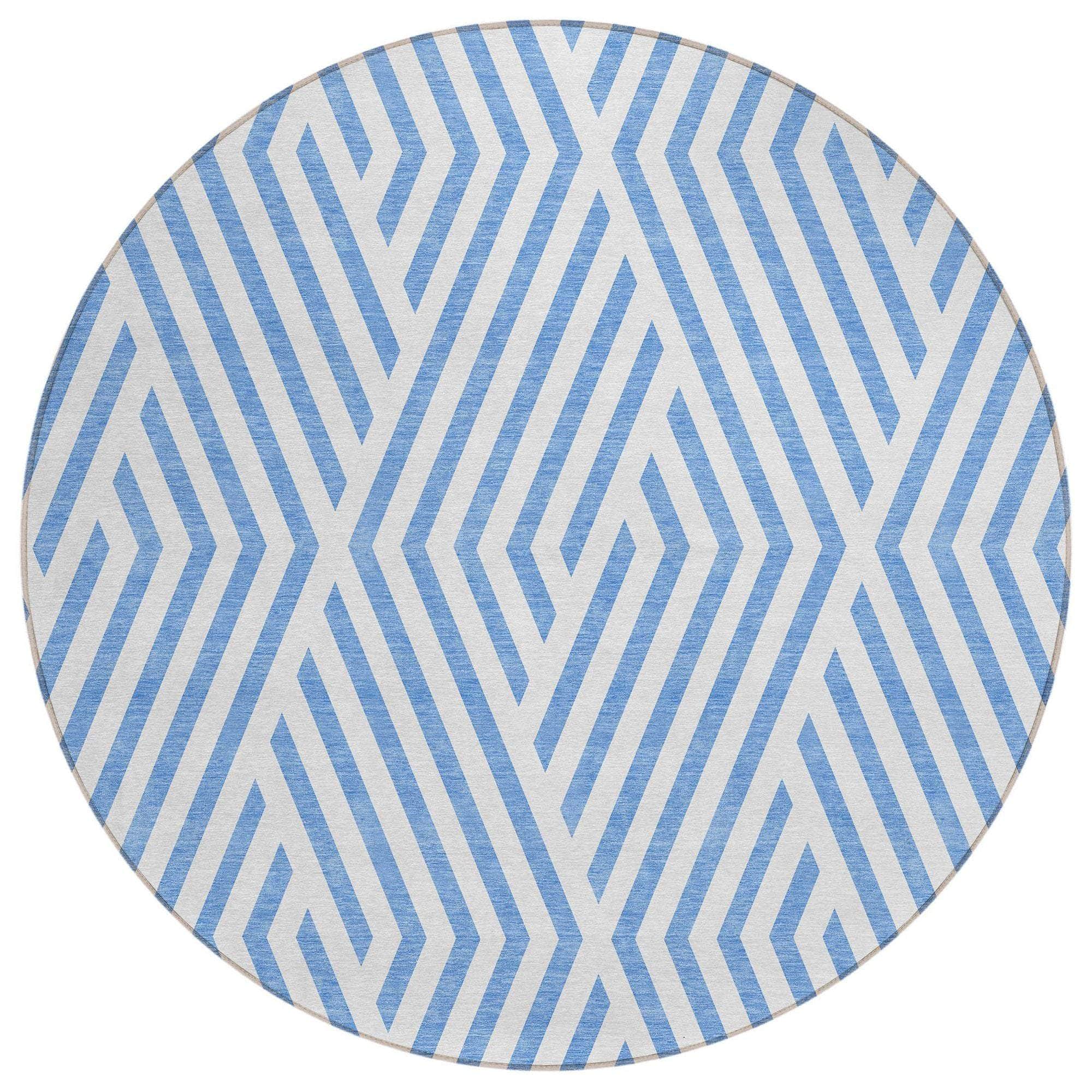 Machine Made ACN550 Denim Blue Rugs