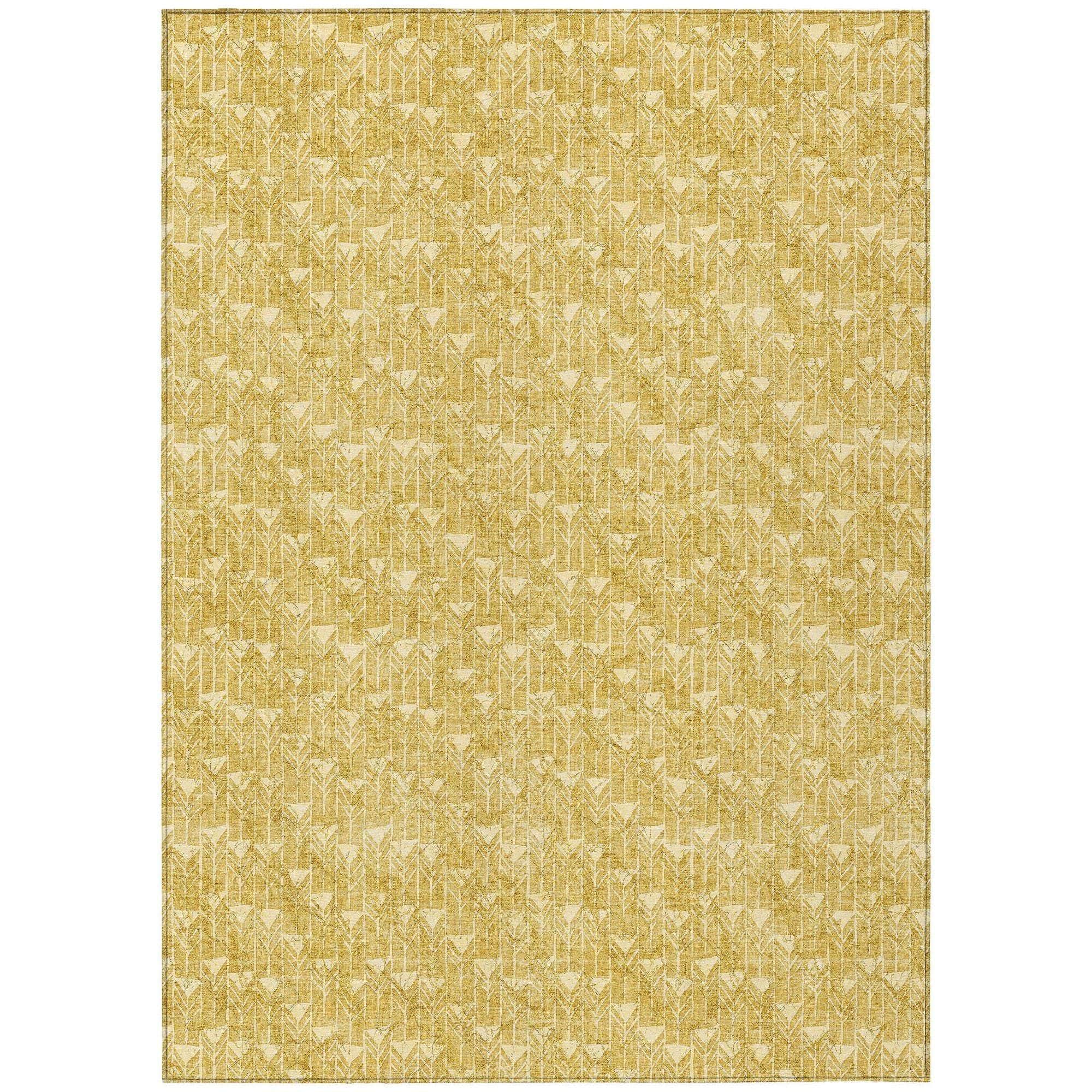 Machine Made ACN514 Gold Rugs
