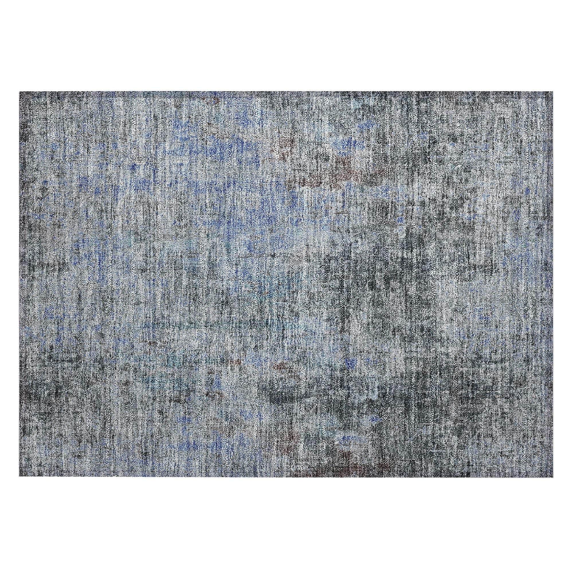 Machine Washable Gray Rug - Indoor / Outdoor - Kids / Pet Friendly Abstract Print Rug