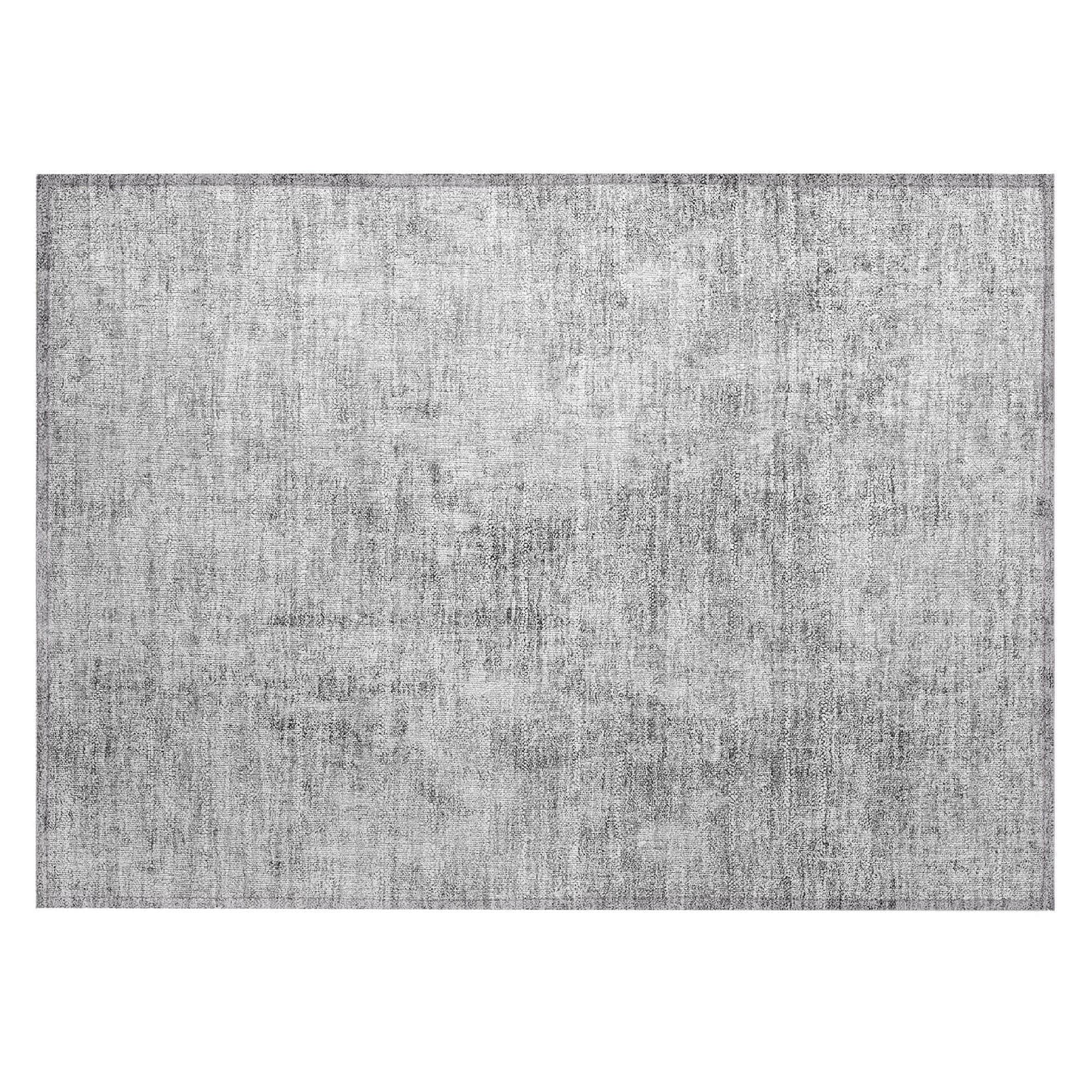 Machine Washable Gray Rug - Indoor / Outdoor - Kids / Pet Friendly Abstract Print Rug