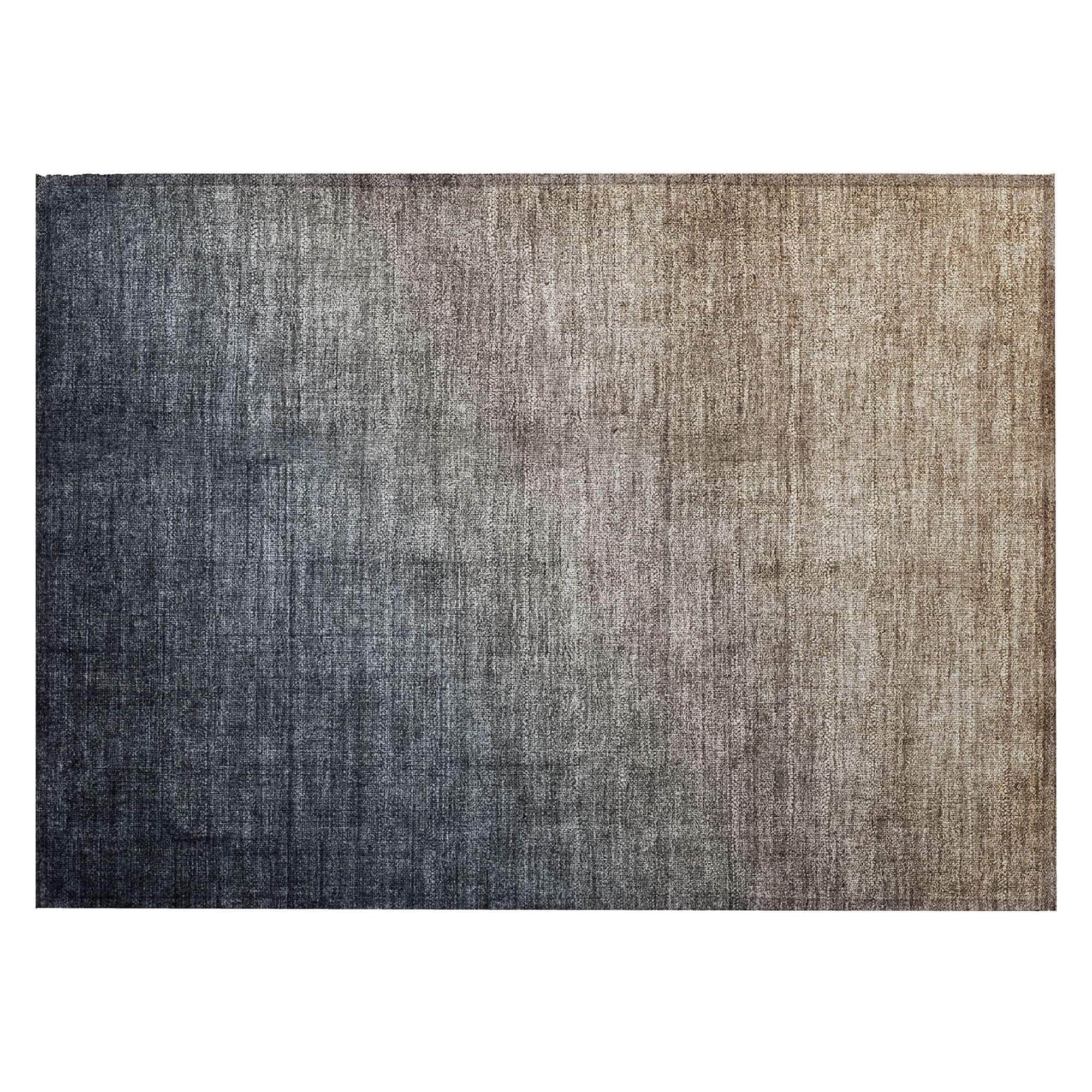 Machine Washable Gray Rug - Indoor / Outdoor - Kids / Pet Friendly Ombre Print Rug