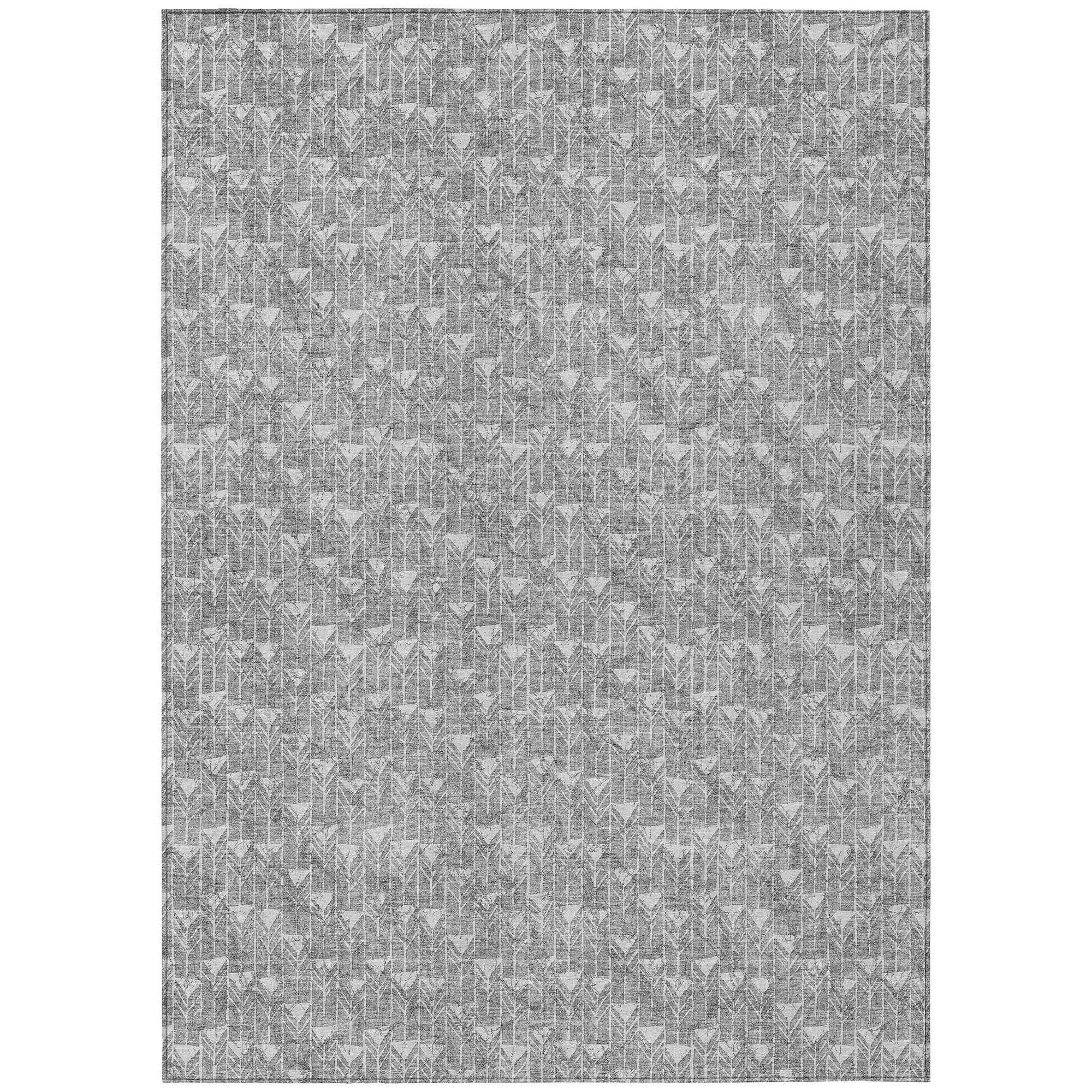 Machine Made ACN514 Gray Rugs