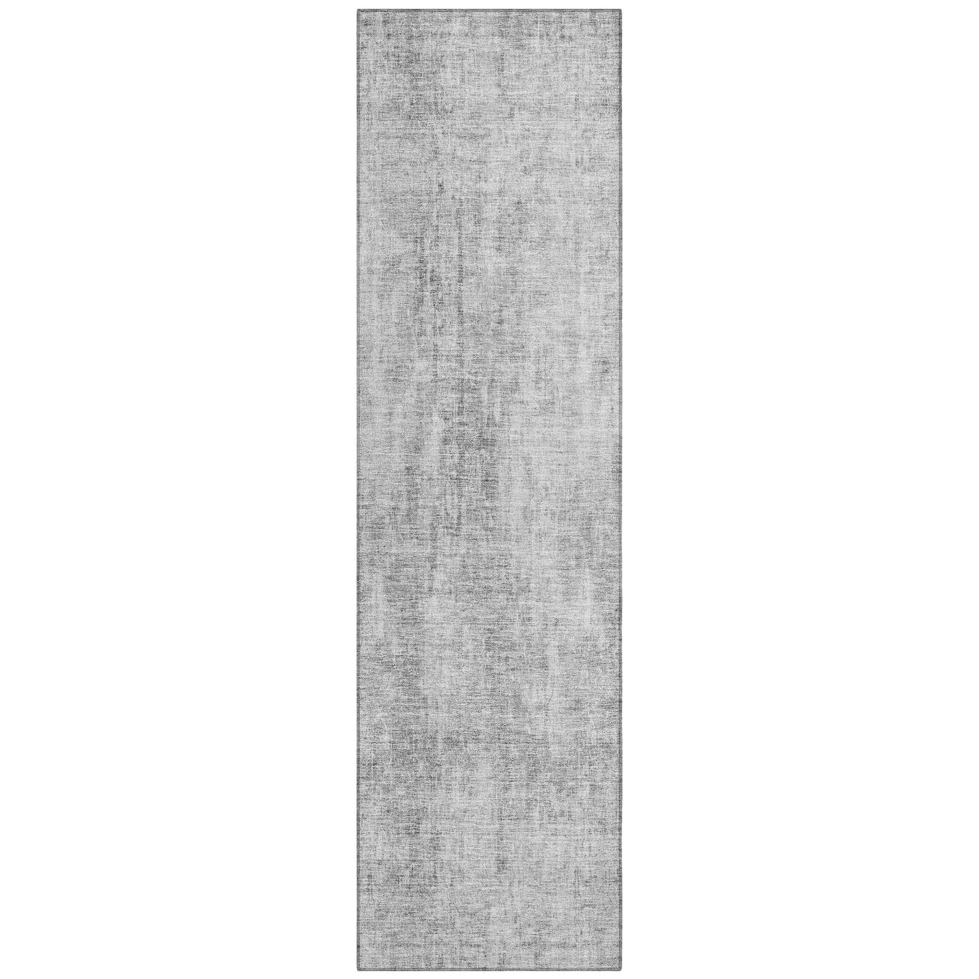 Machine Washable Gray Rug - Indoor / Outdoor - Kids / Pet Friendly Abstract Print Rug