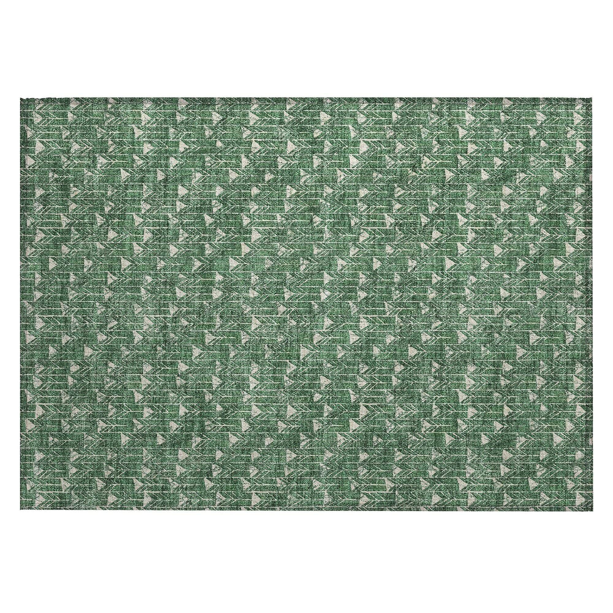 Machine Made ACN514 Green Rugs