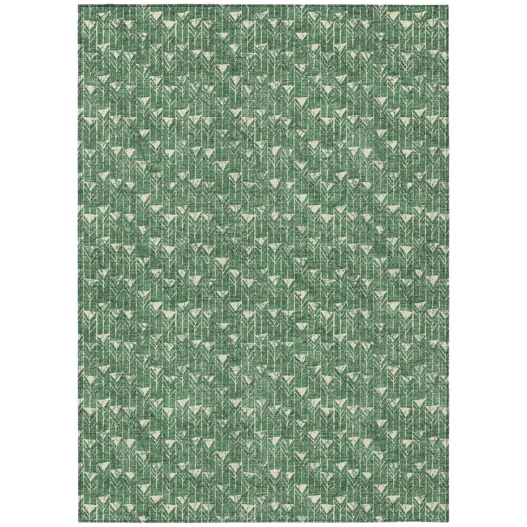 Machine Made ACN514 Green Rugs