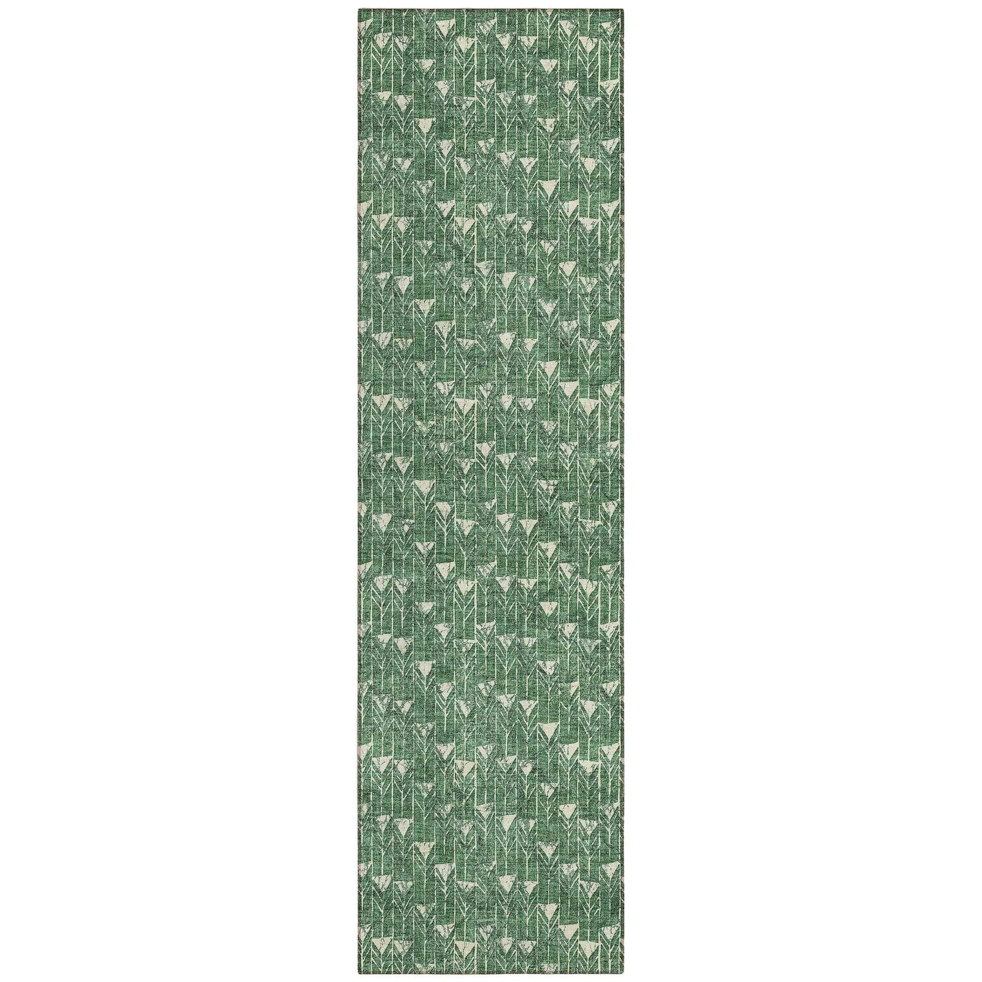 Machine Made ACN514 Green Rugs