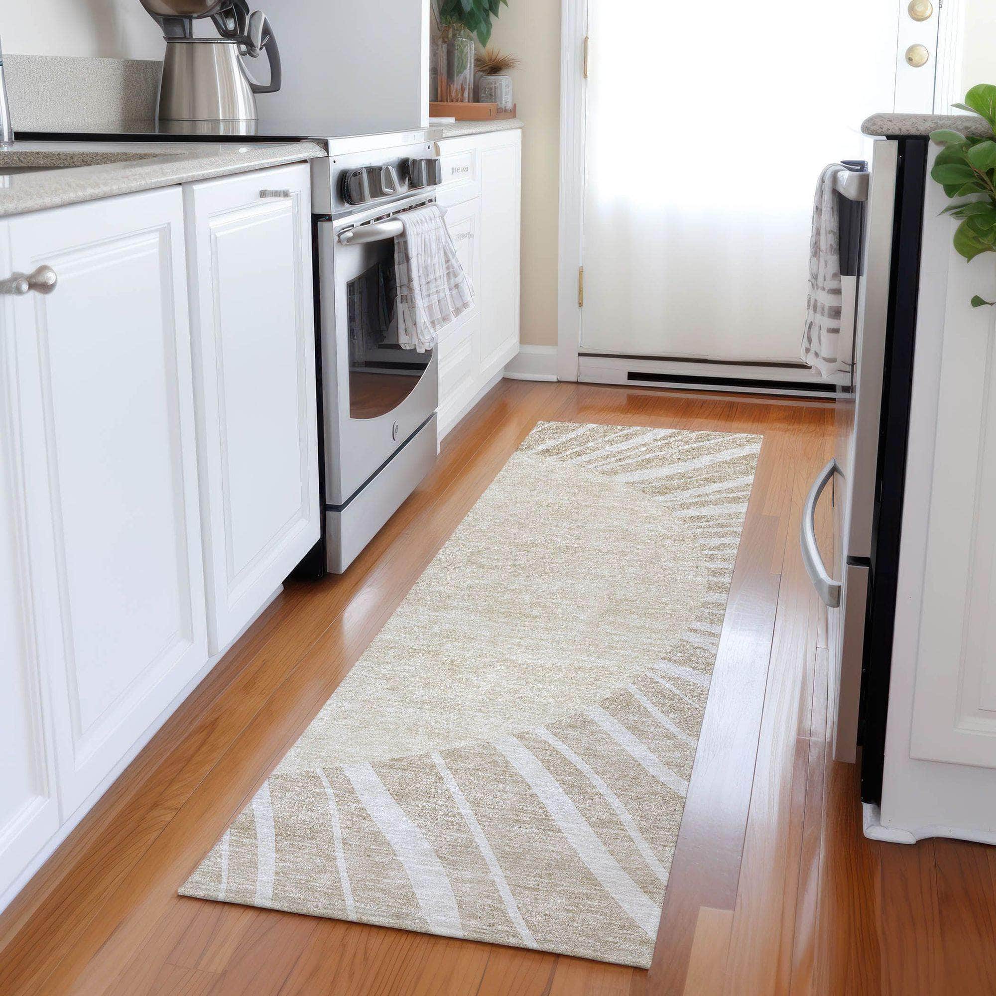 Machine Made ACN668 Beige Brown Rugs