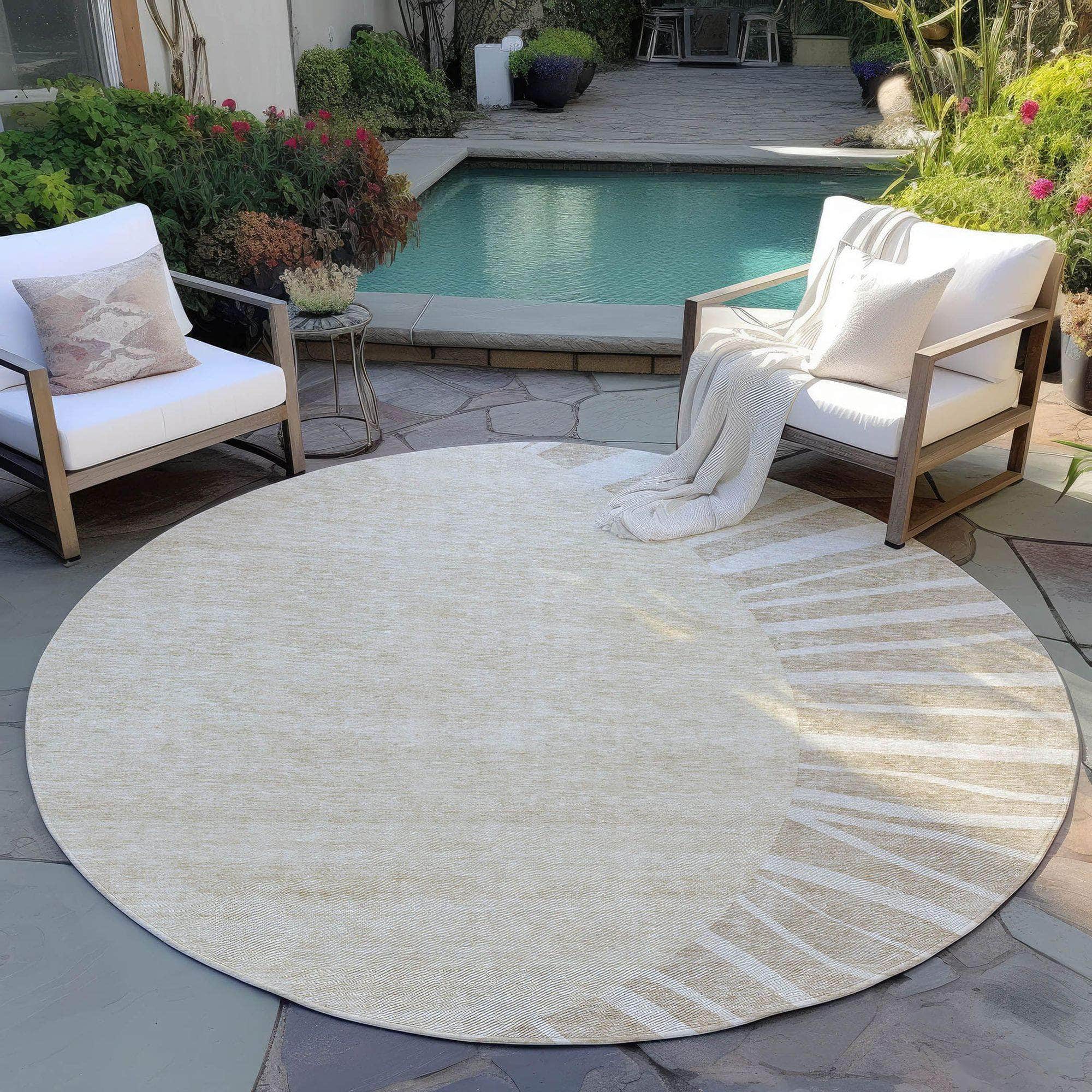 Machine Made ACN668 Beige Brown Rugs