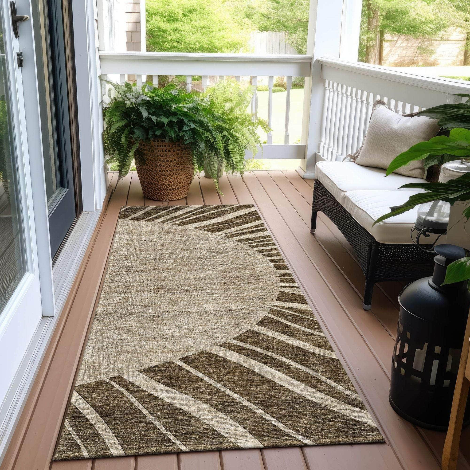 Machine Made ACN668 Brown Rugs