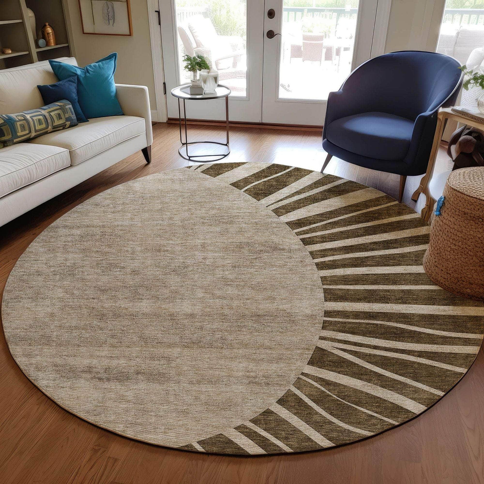 Machine Made ACN668 Brown Rugs