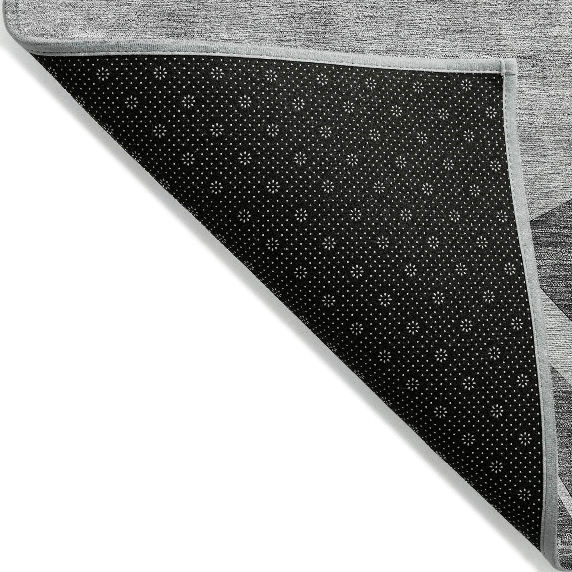 Machine Made ACN668 Charcoal Gray Rugs