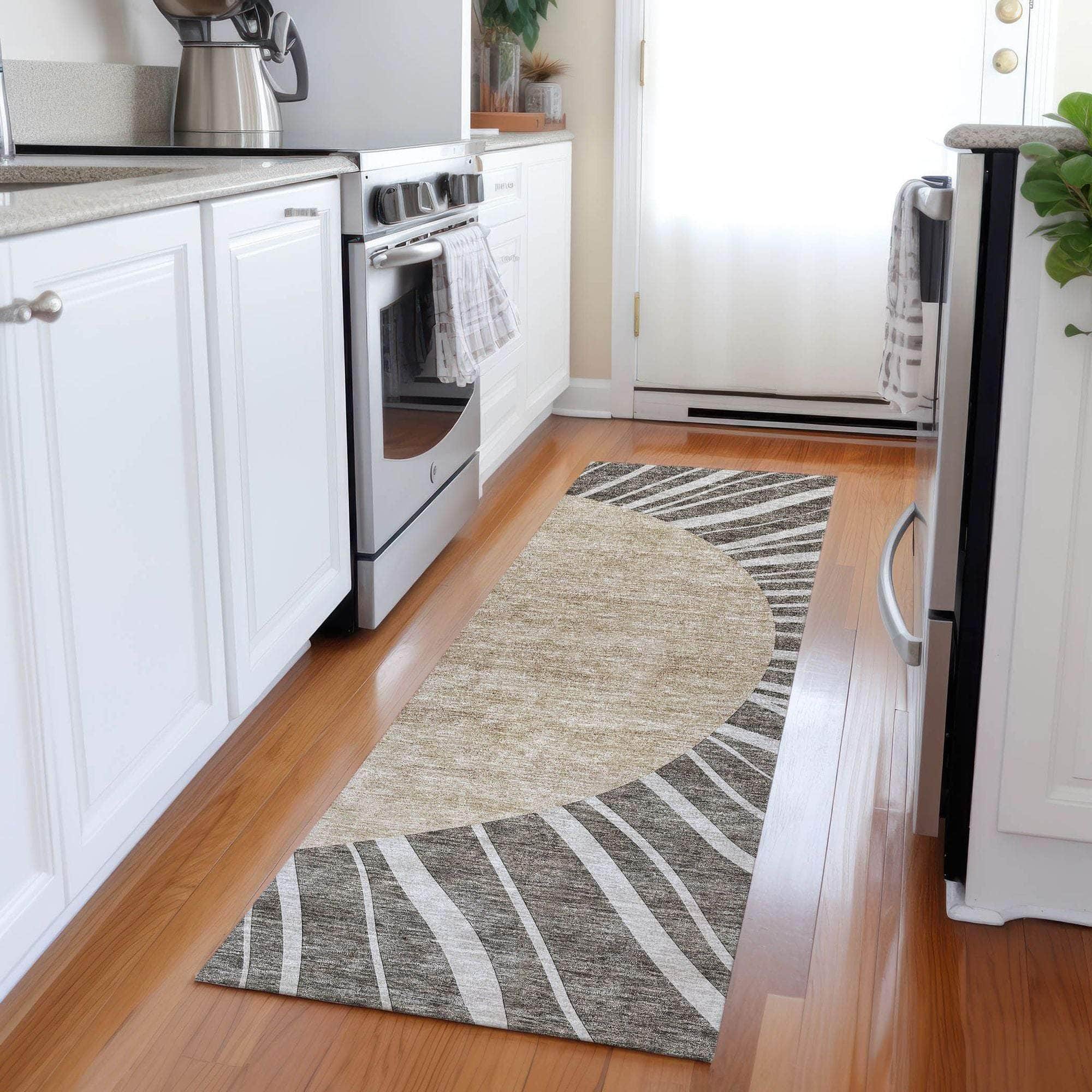 Machine Made ACN668 Chocolate Brown Rugs