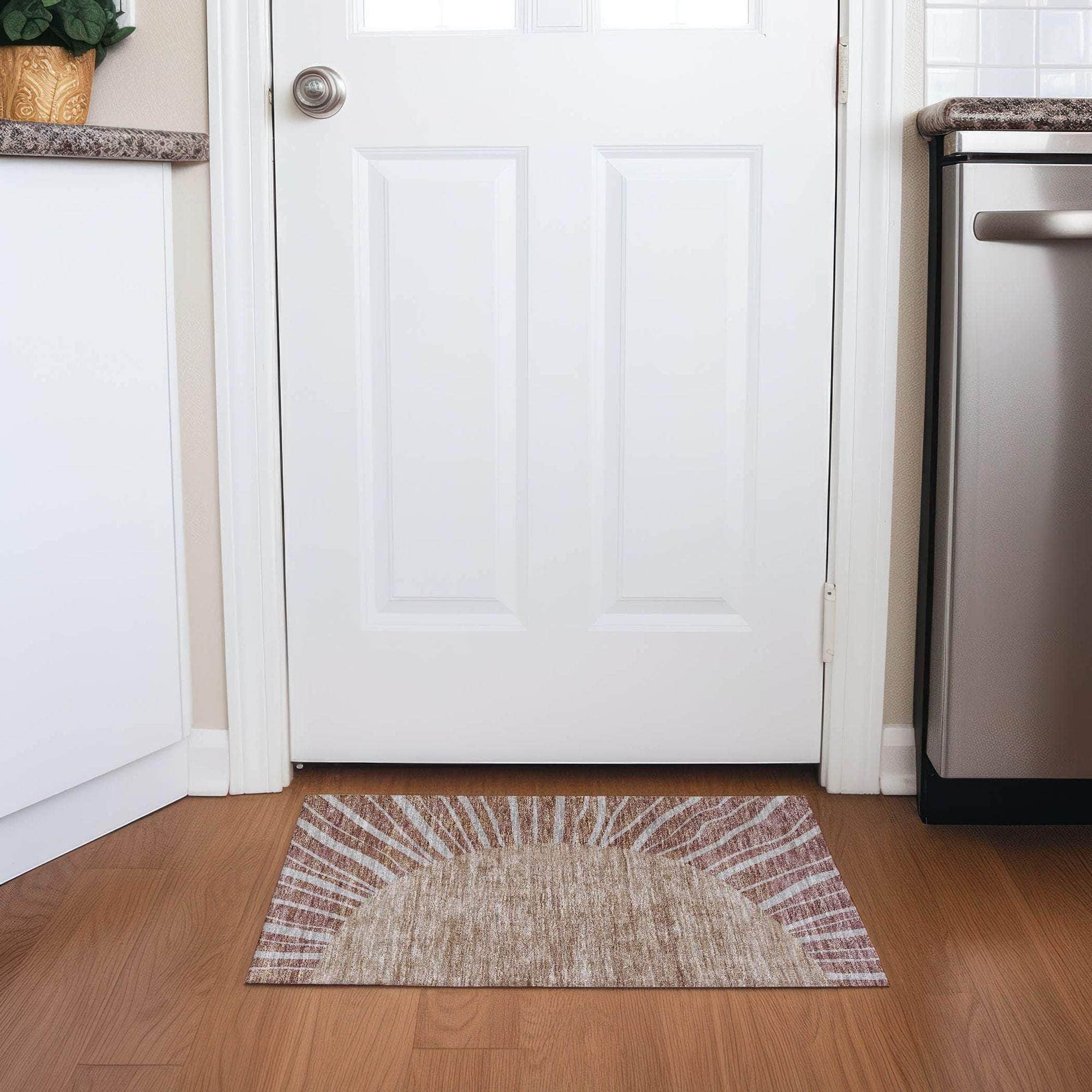 Machine Made ACN668 Paprika Orange Rugs