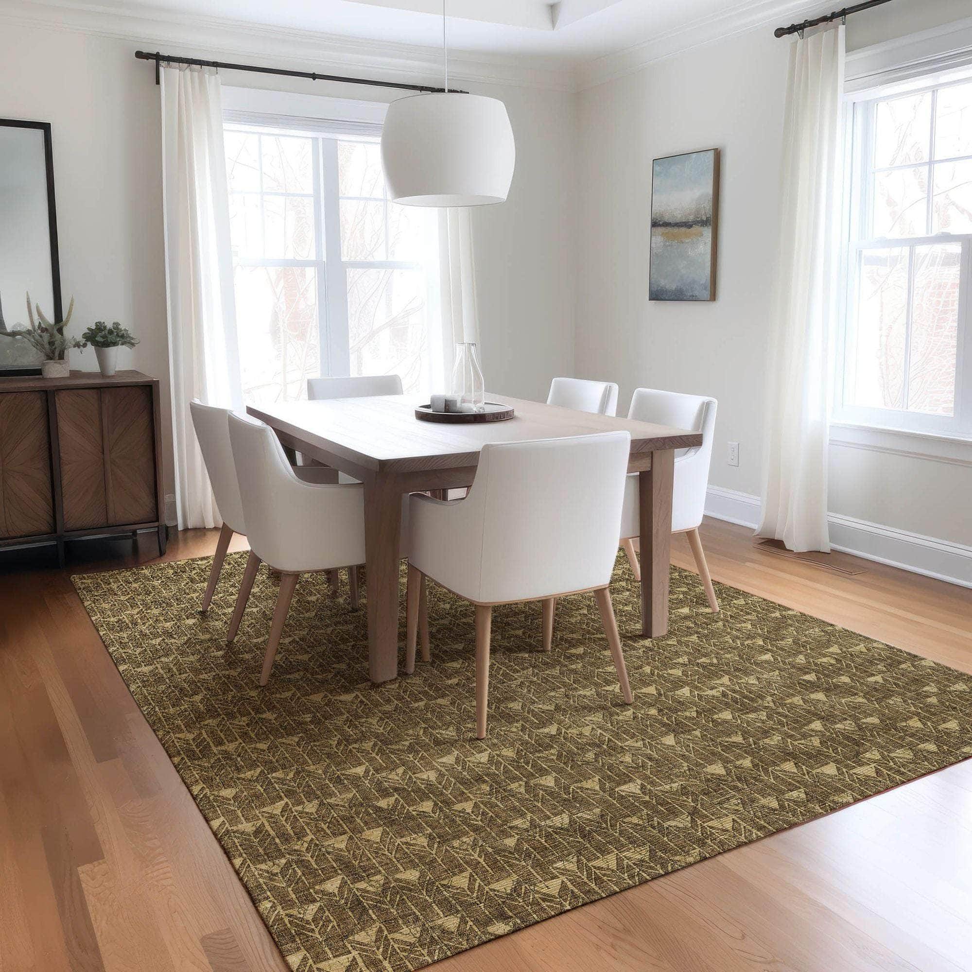Machine Made ACN514 Brown Rugs