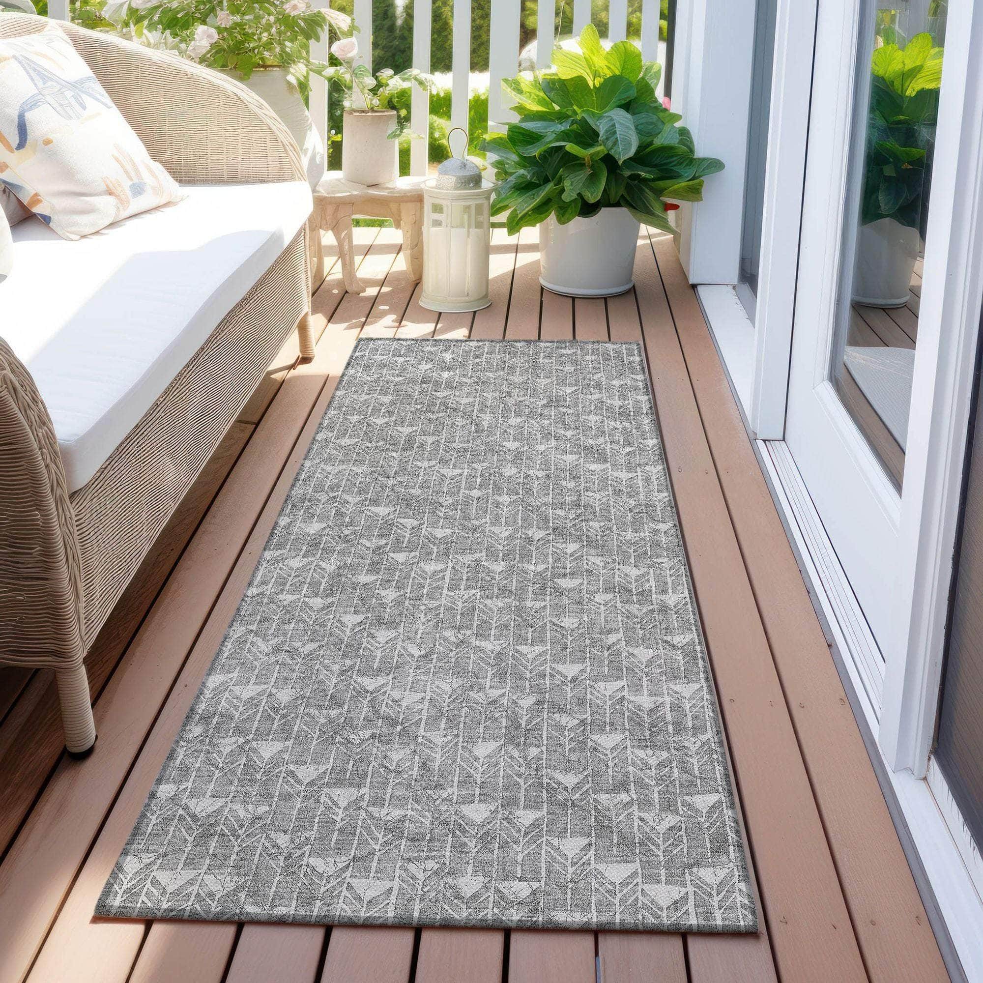Machine Made ACN514 Gray Rugs