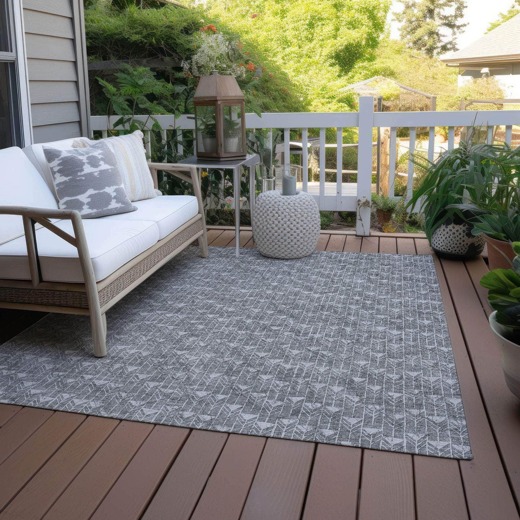 Machine Made ACN514 Gray Rugs