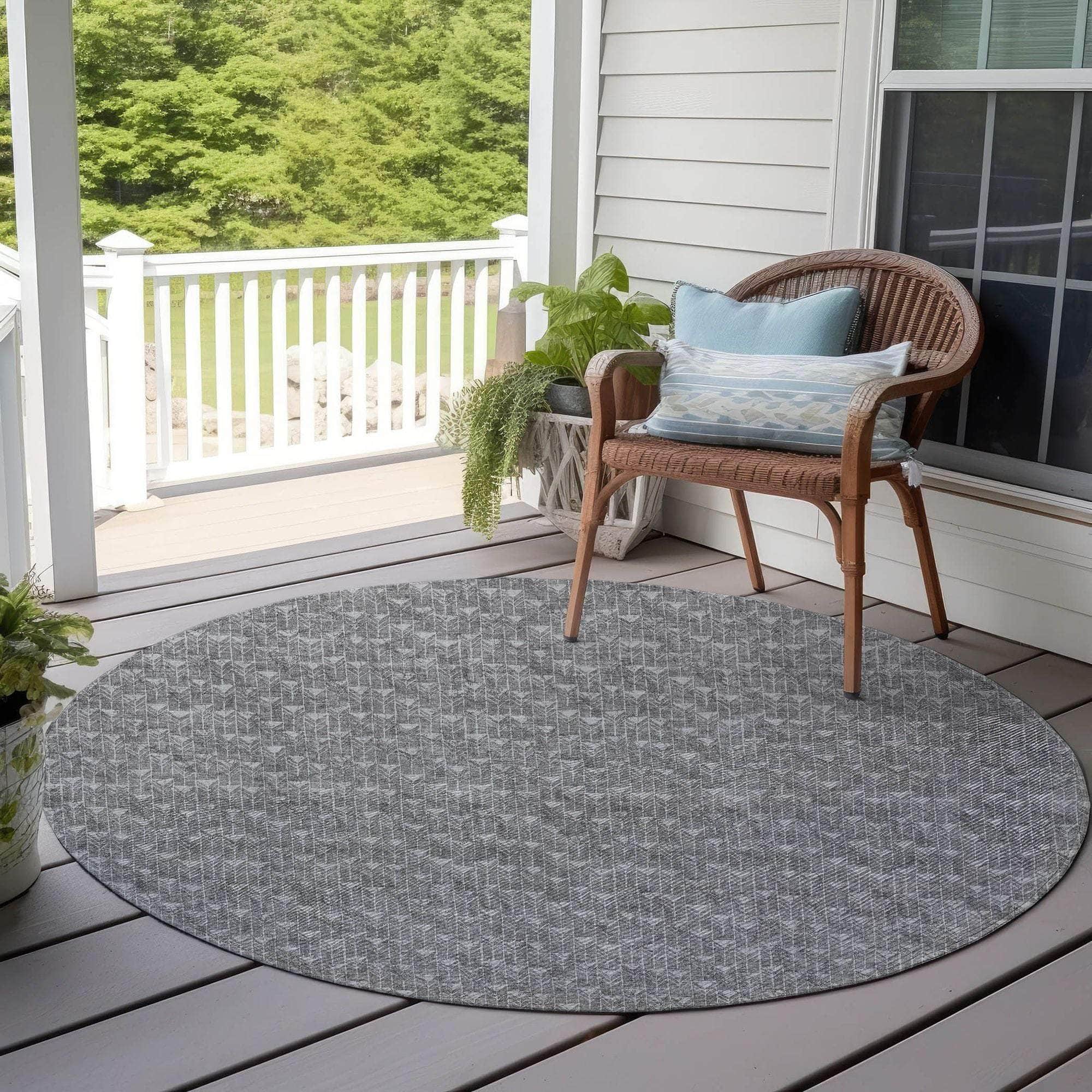 Machine Made ACN514 Gray Rugs