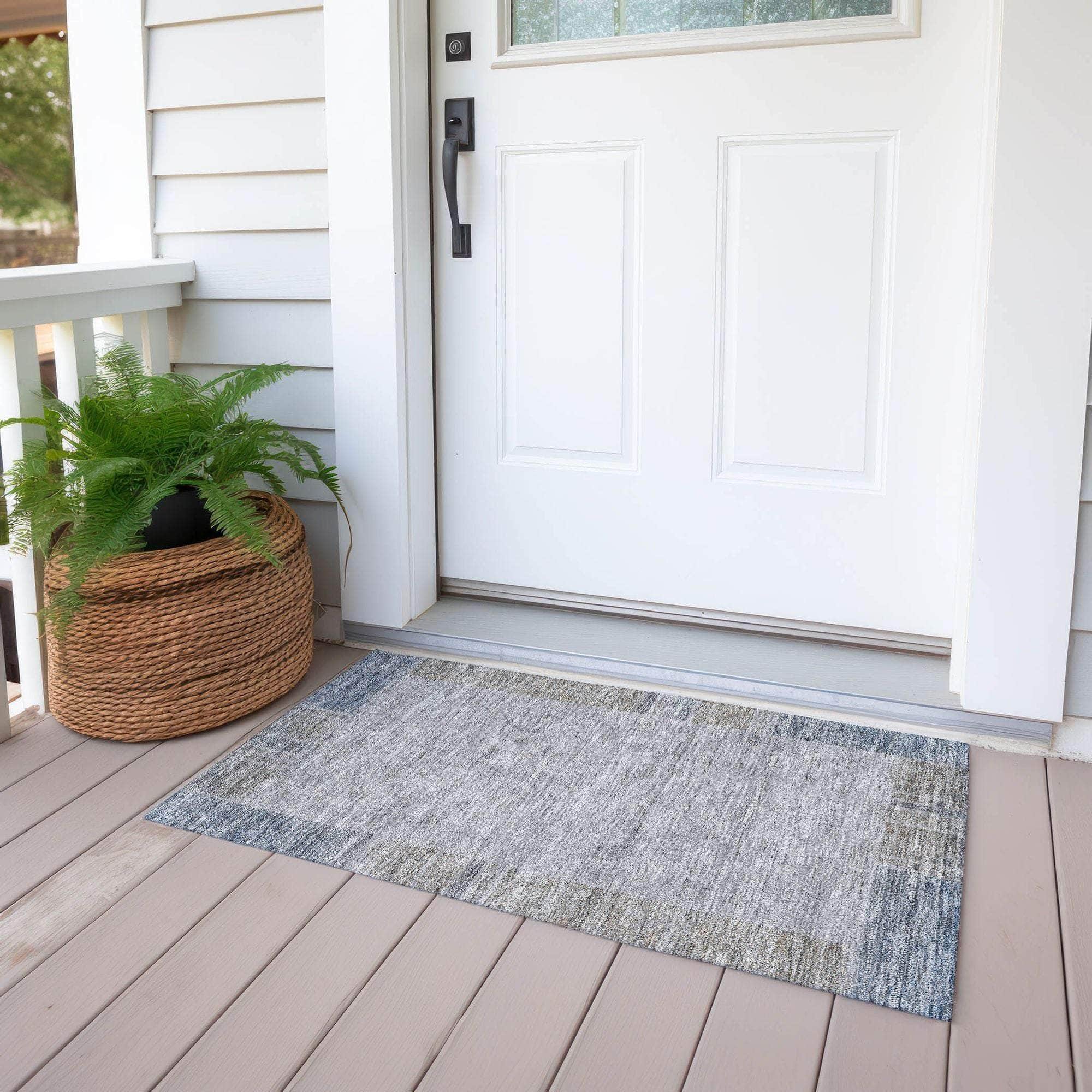 Machine Made ACN695 Taupe Brown Rugs