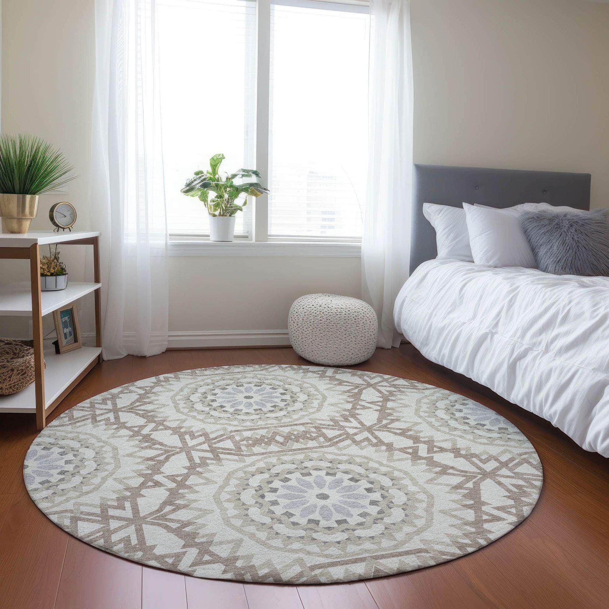 Machine Made ACN619 Ivory Rugs #color_ivory