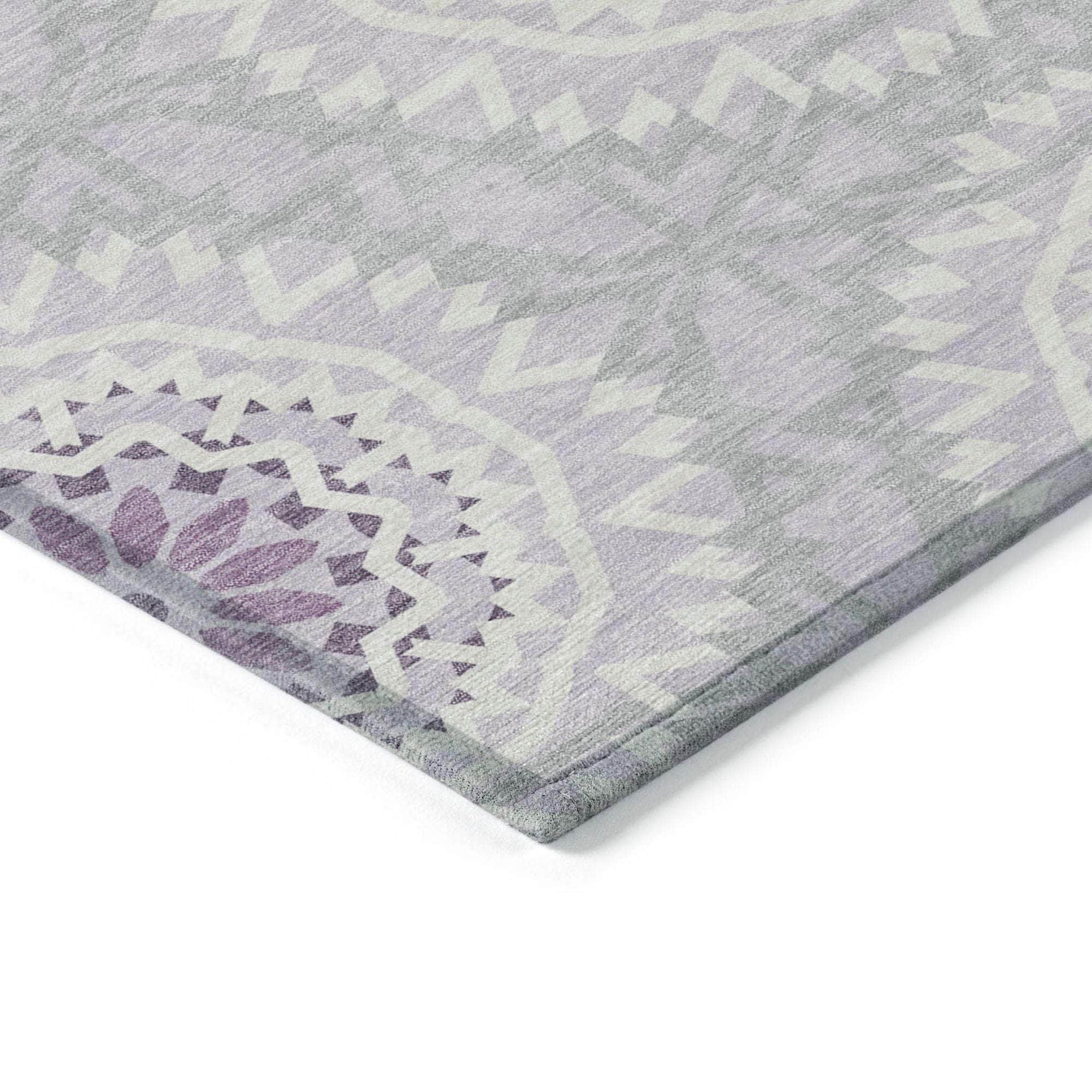 Machine Made ACN619 Lilac Purple Rugs