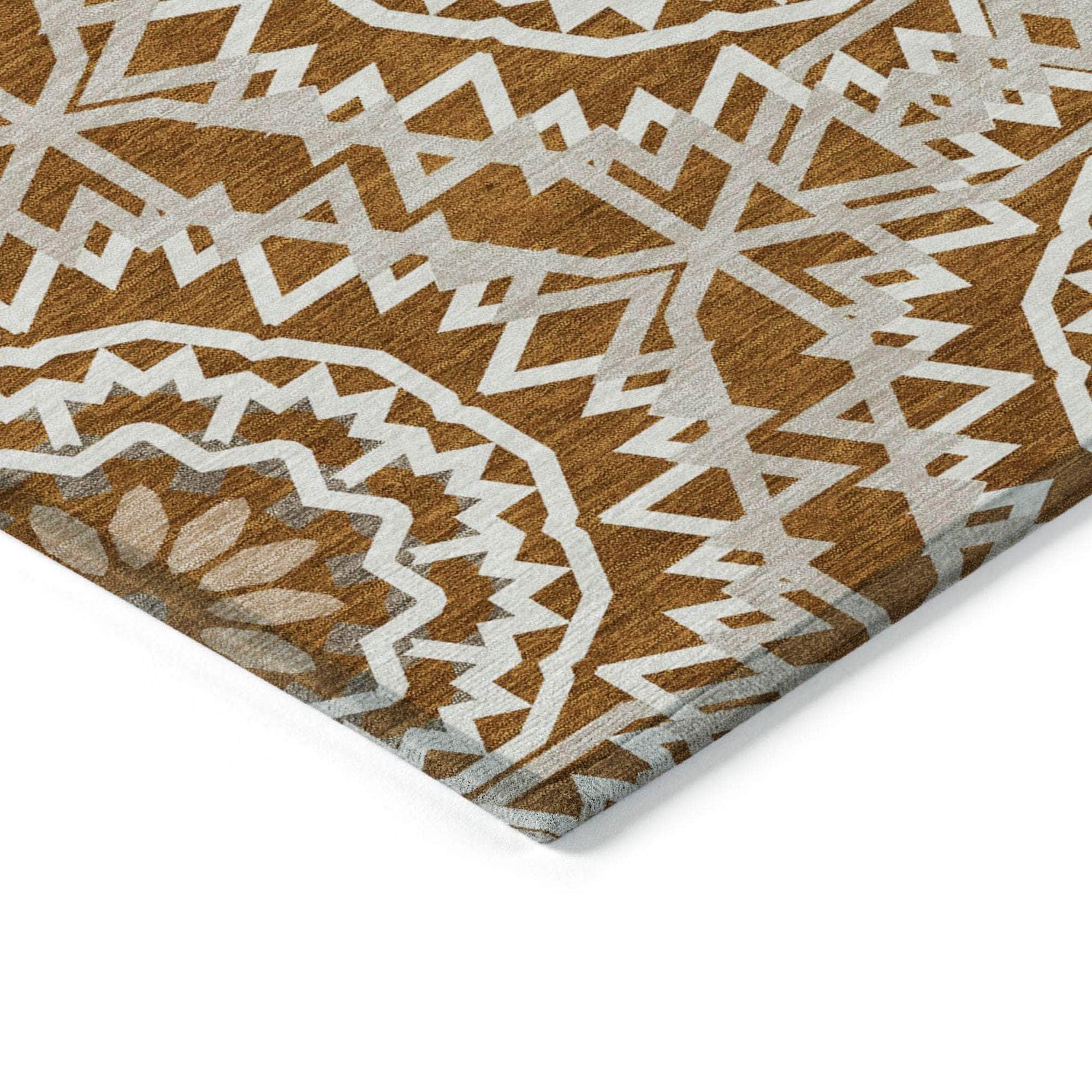 Machine Made ACN619 Paprika Orange Rugs