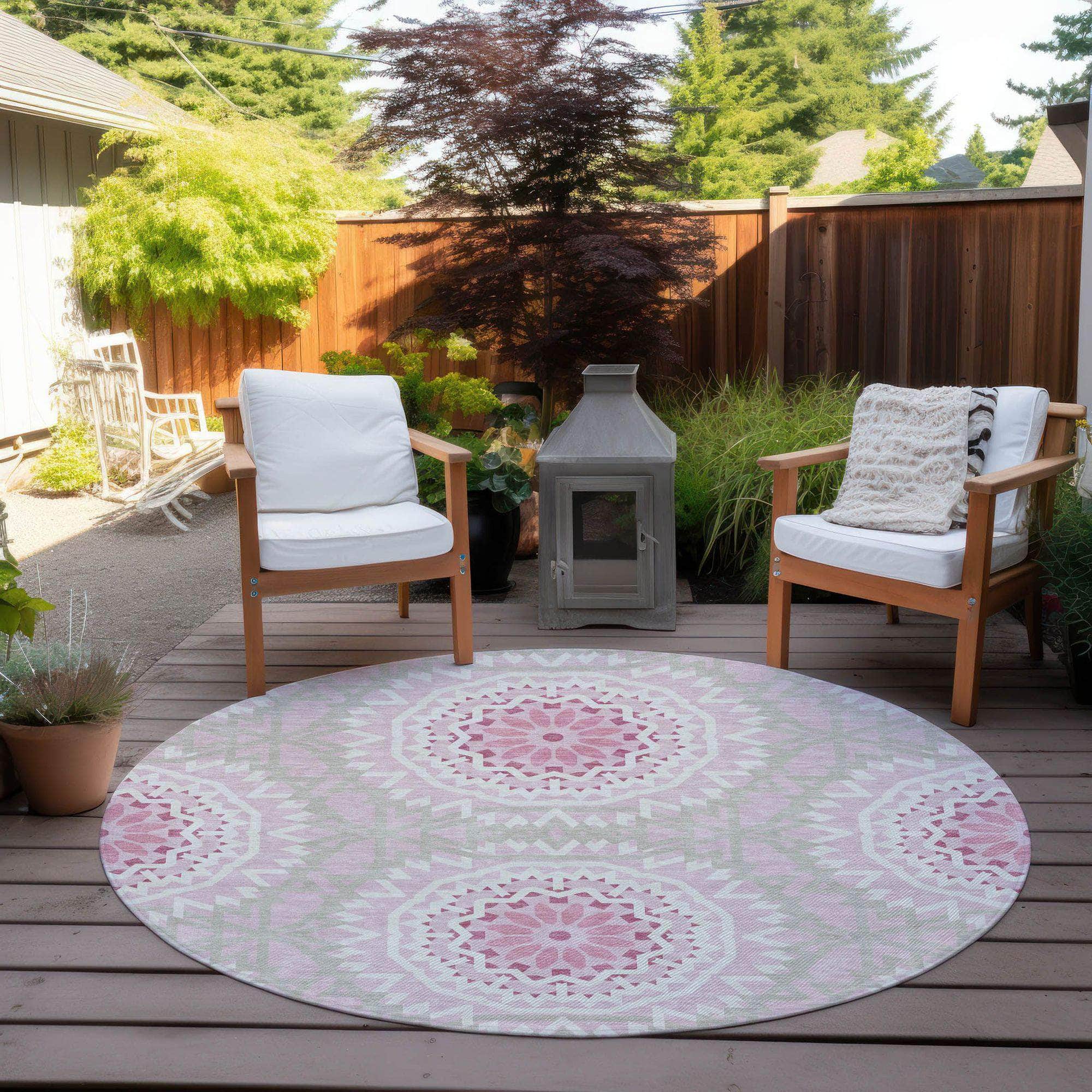 Machine Made ACN619 Pink Rugs