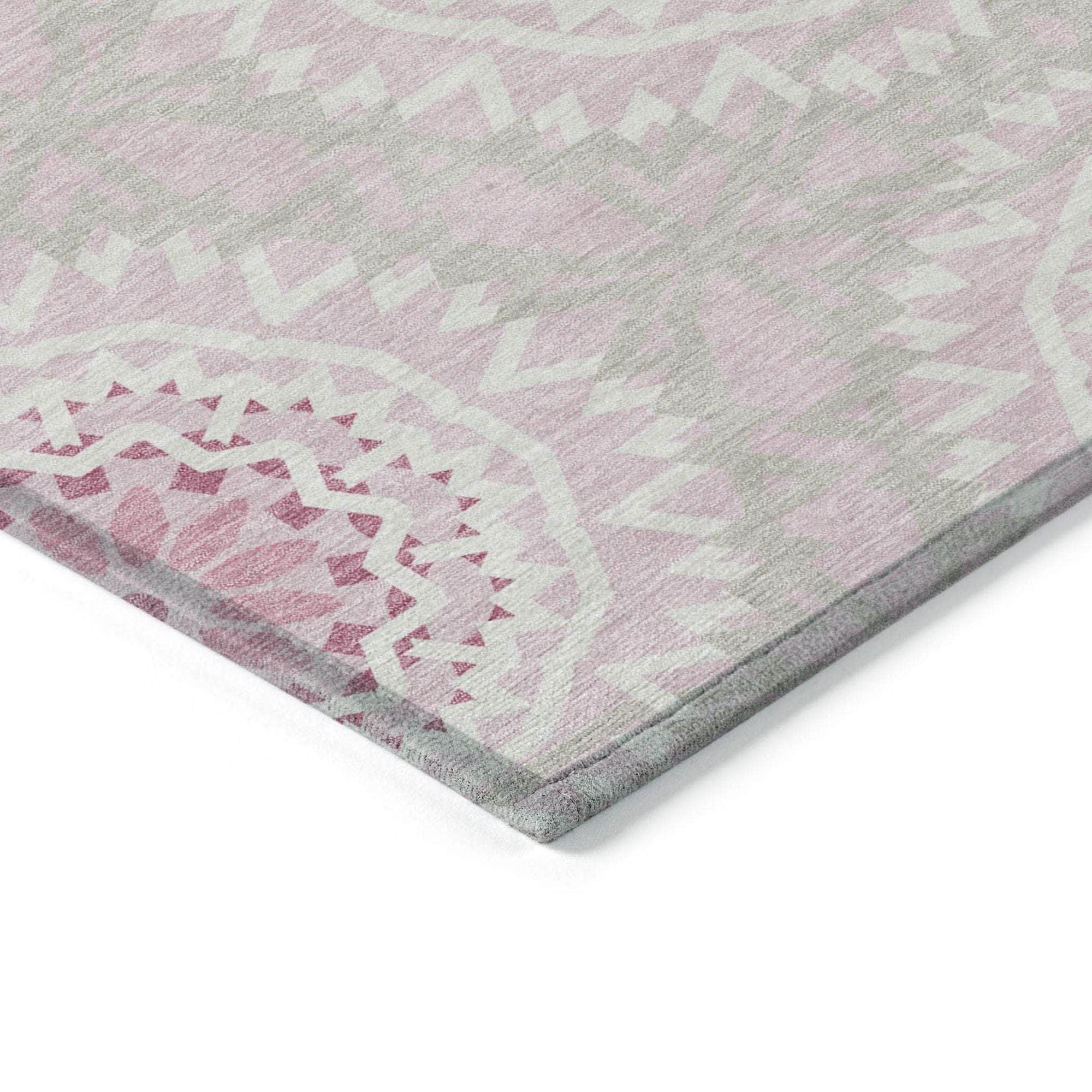 Machine Made ACN619 Pink Rugs