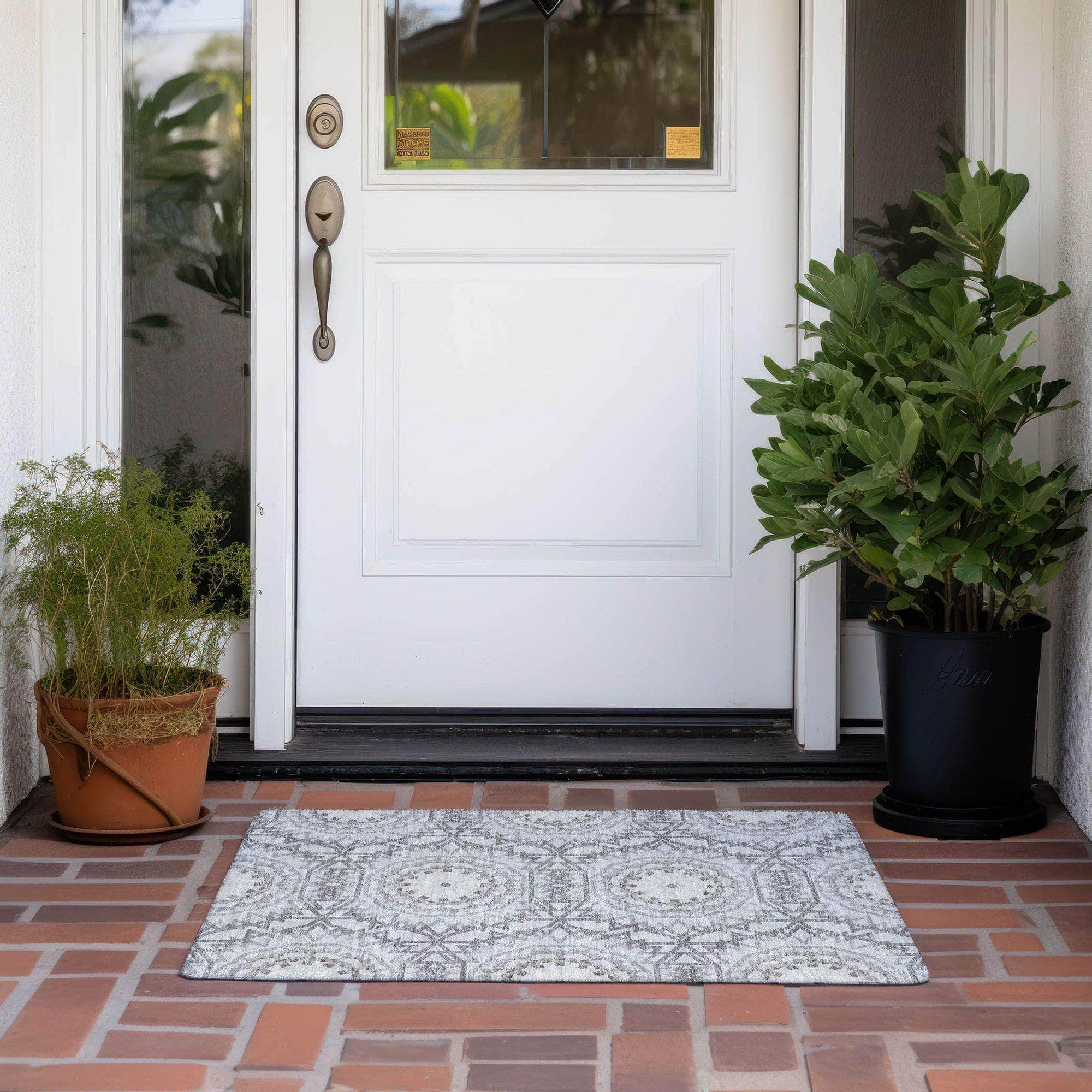 Machine Made ACN619 Silver Gray Rugs