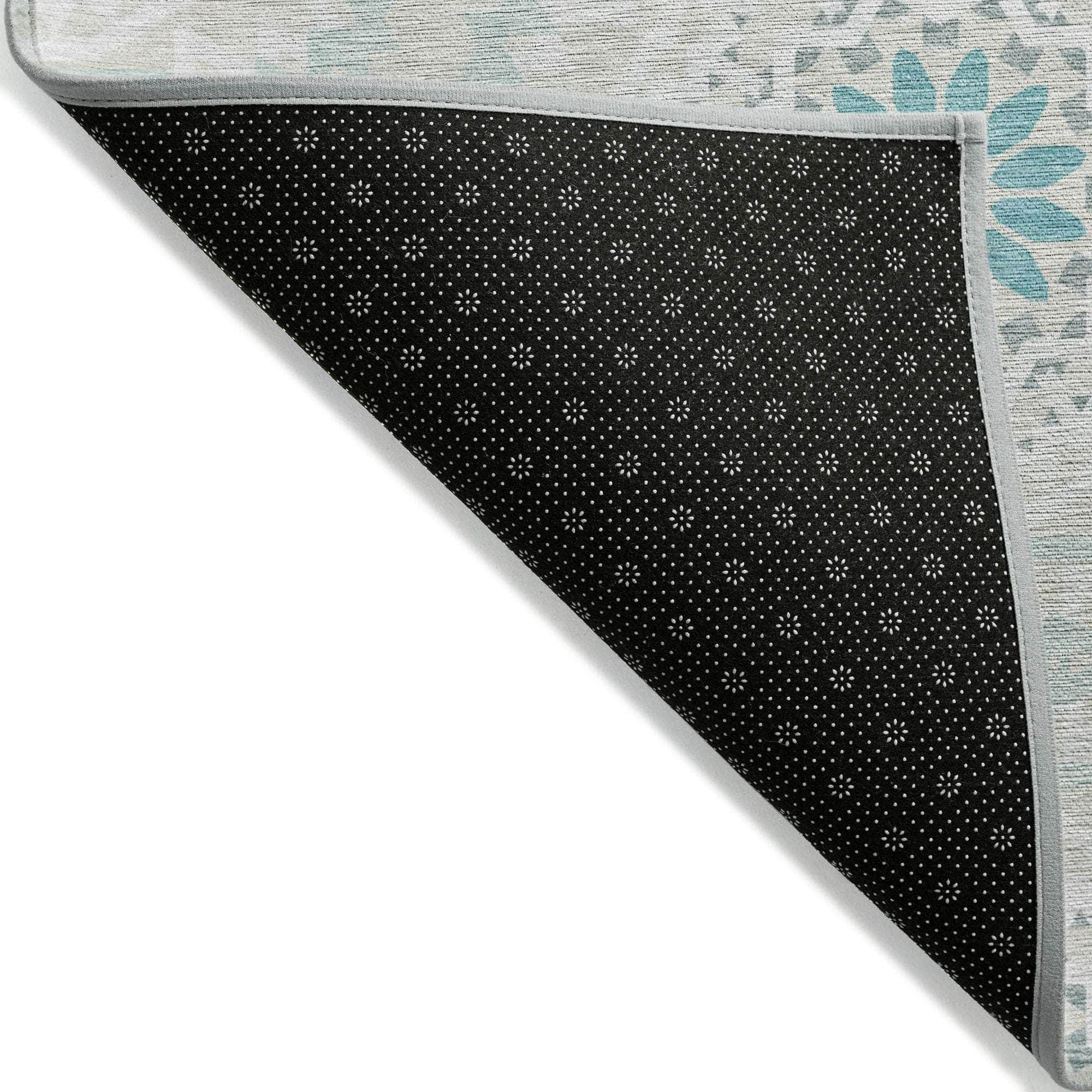 Machine Made ACN619 Teal Rugs