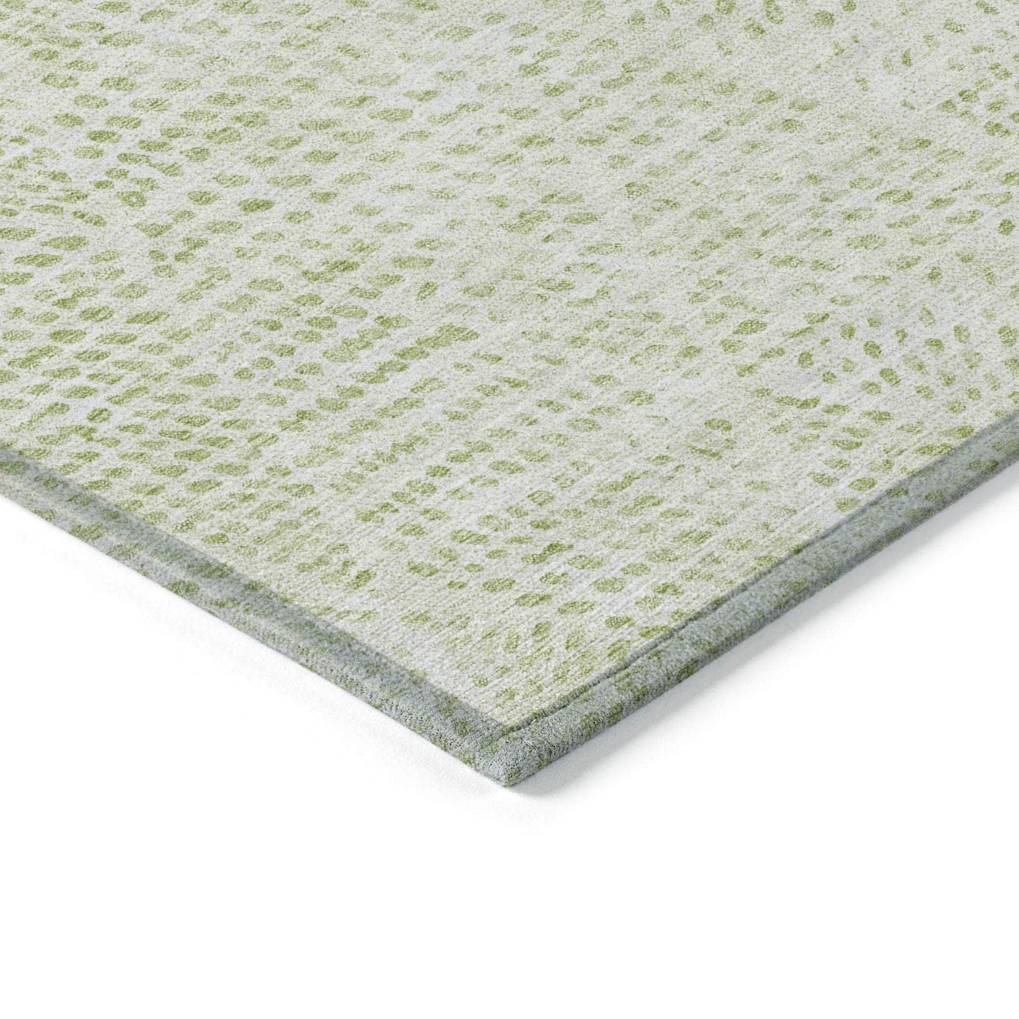 Machine Made ACN591 Aloe Green Rugs