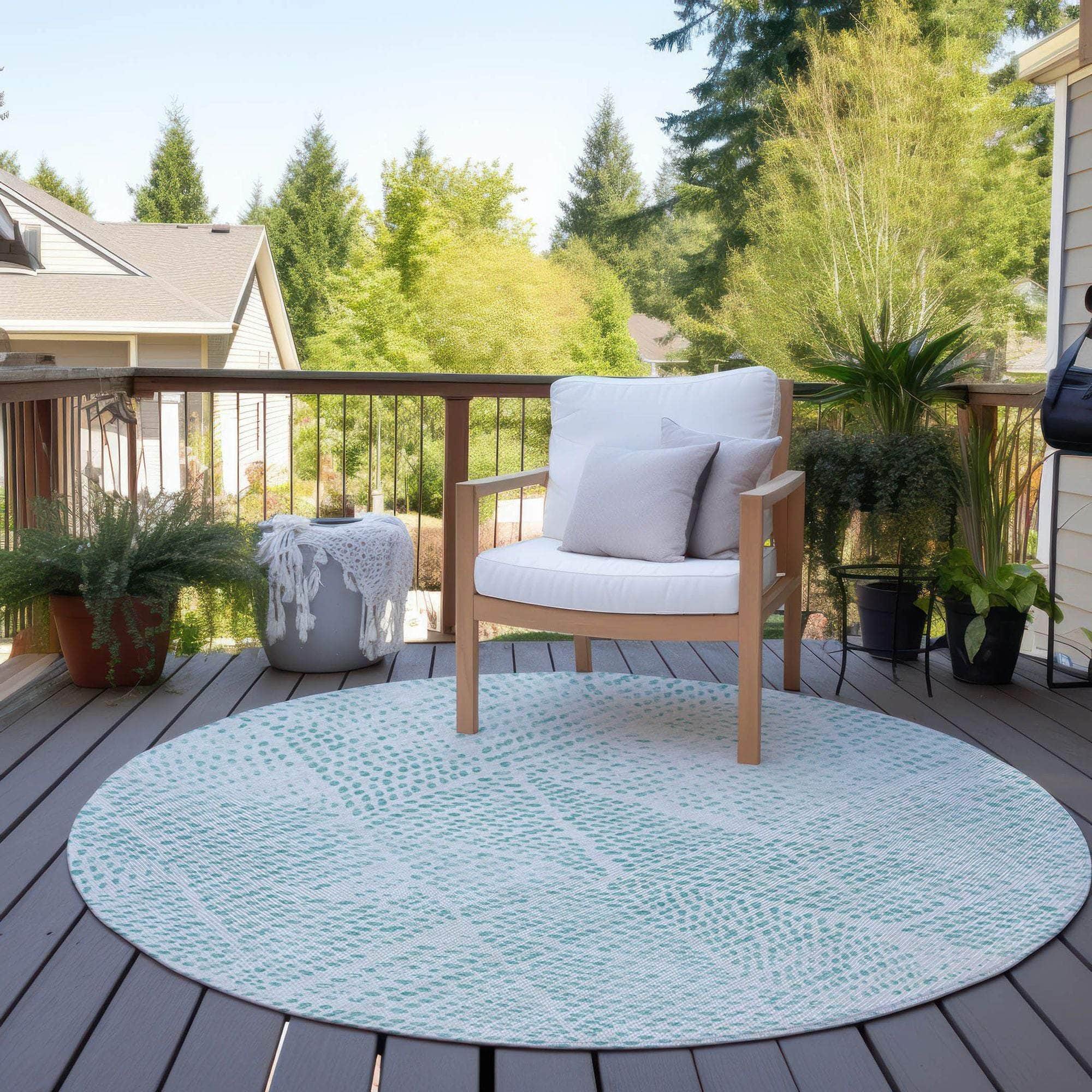 Machine Made ACN591 Aqua Teal Rugs