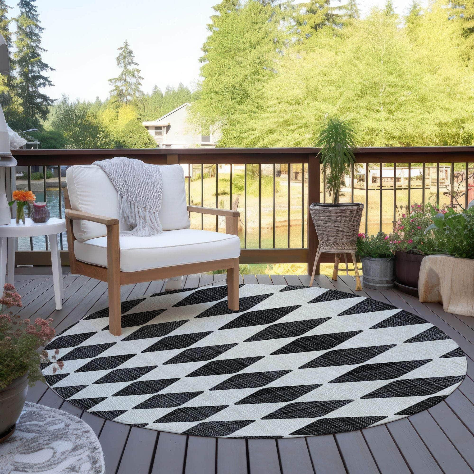 Machine Made ACN578 Black Rugs