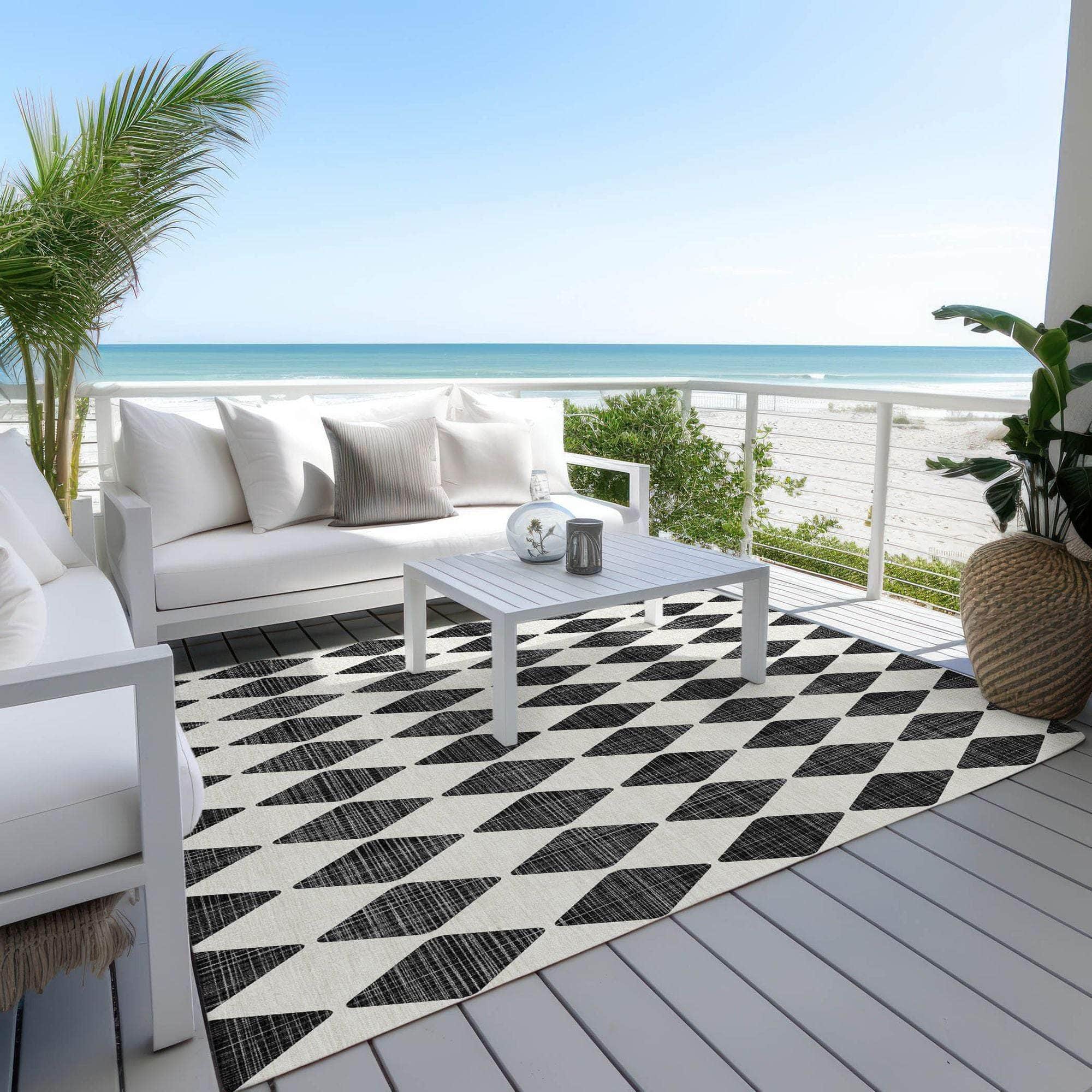Machine Made ACN578 Black Rugs