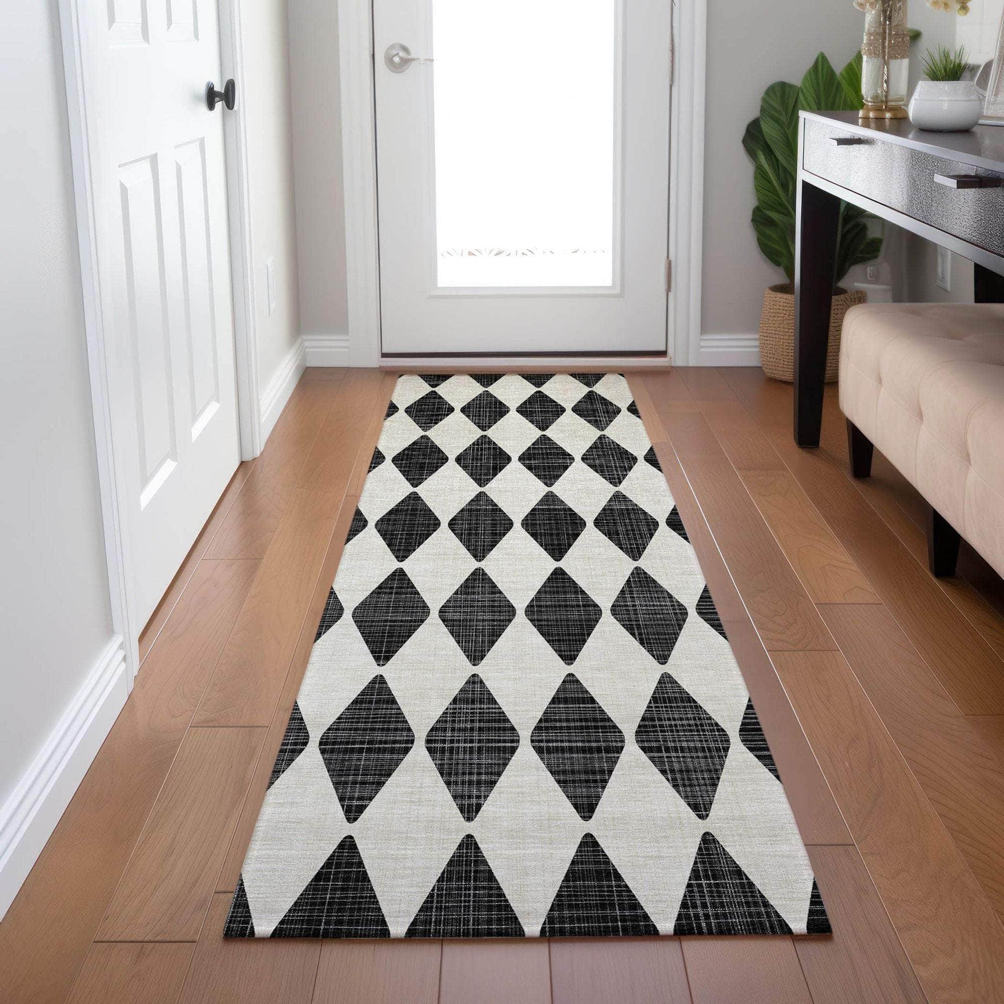 Machine Made ACN578 Black Rugs