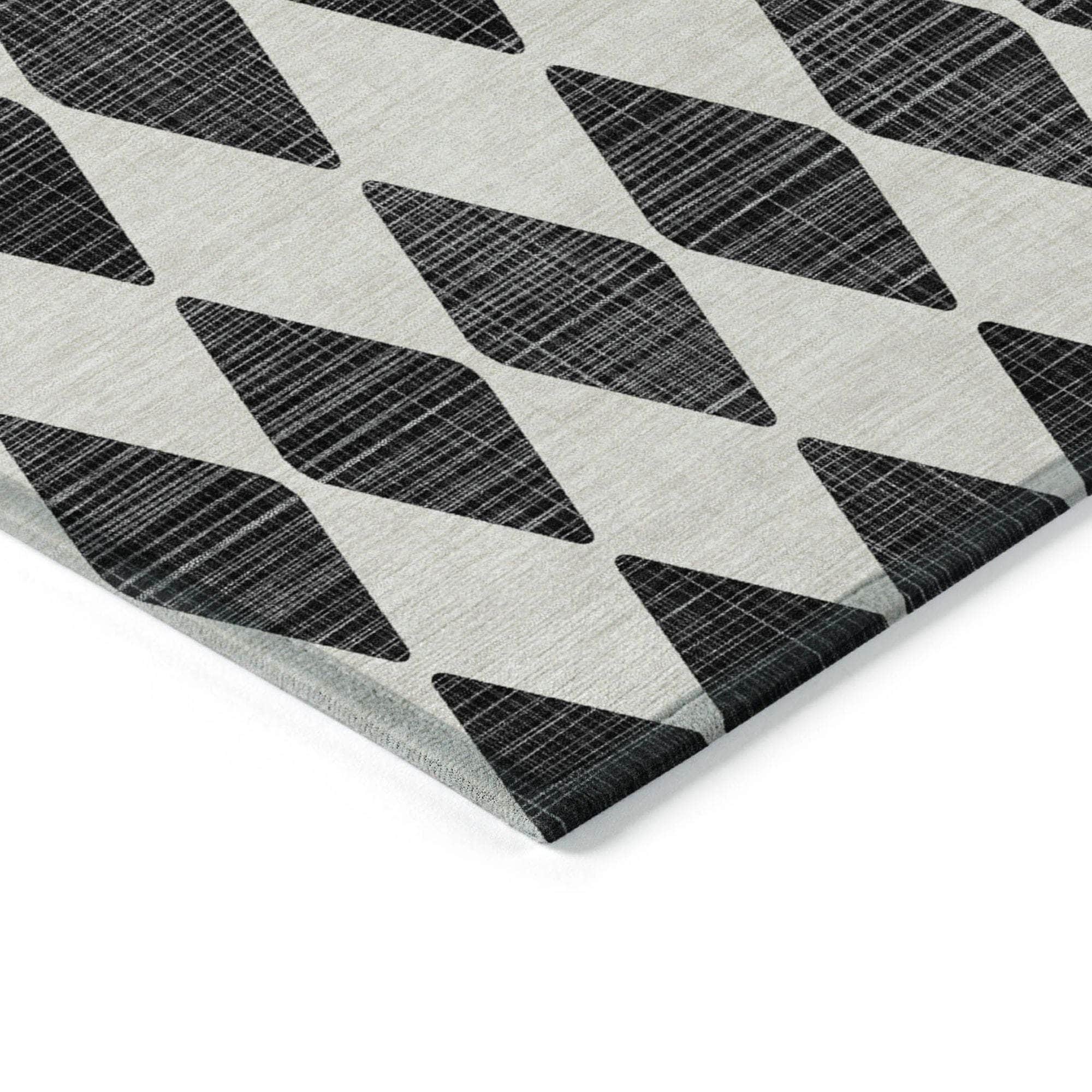 Machine Made ACN578 Black Rugs