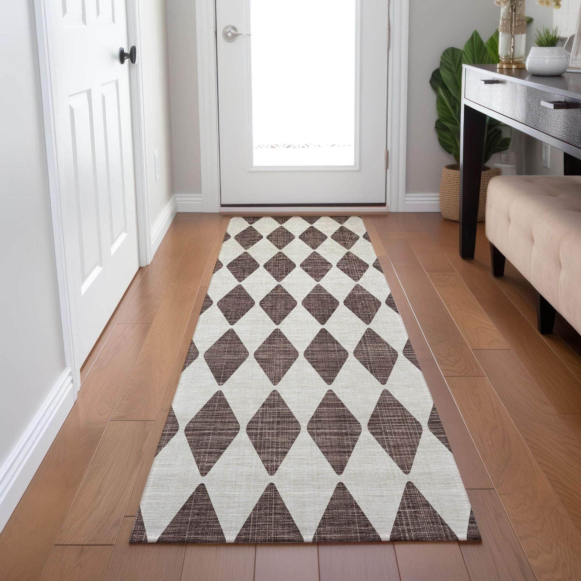 Machine Made ACN578 Brown Rugs