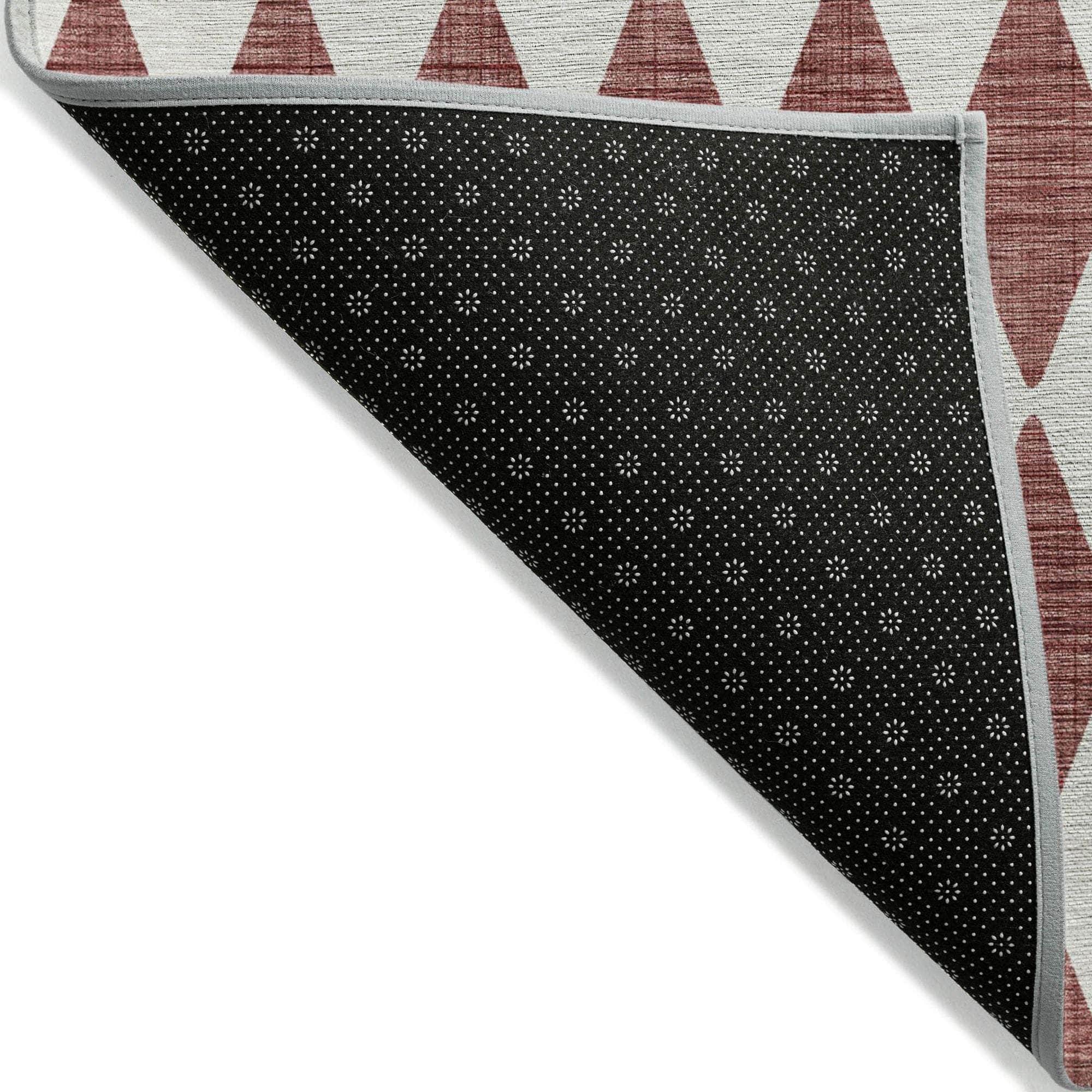 Machine Made ACN578 Burgundy Red Rugs