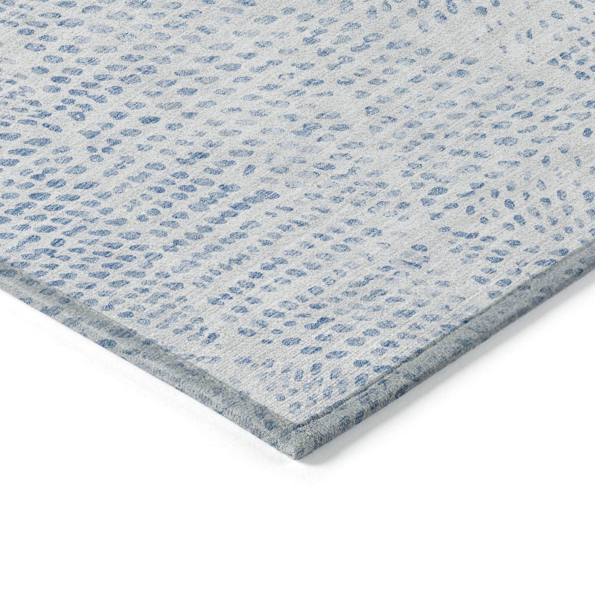 Machine Made ACN591 Denim Blue Rugs