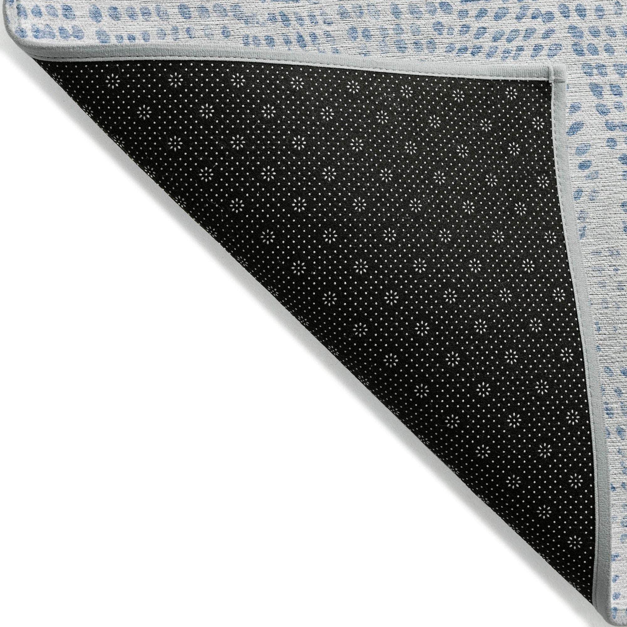 Machine Made ACN591 Denim Blue Rugs