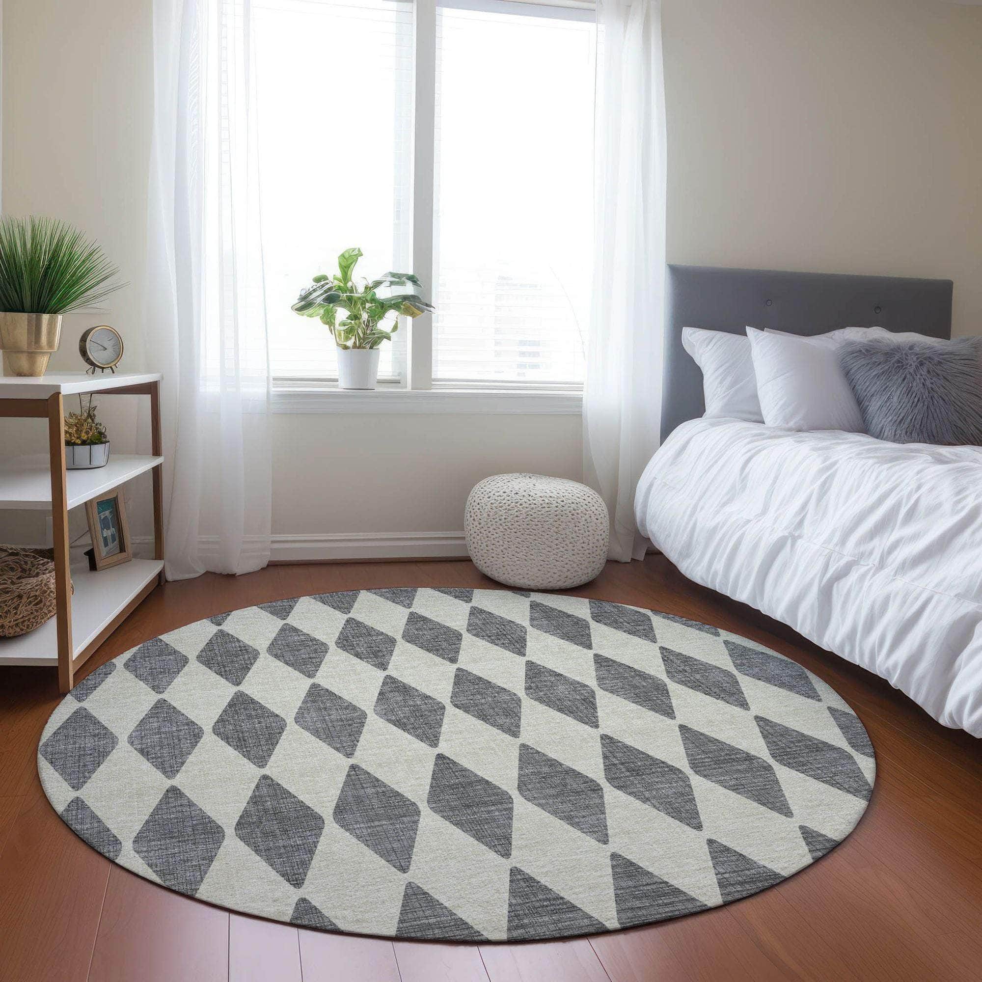 Machine Made ACN578 Gray Rugs